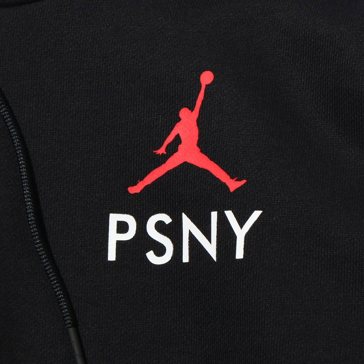 NIKE PSNY X JORDAN PO HOODIE BLACK/UNIVERSITY REDの画像