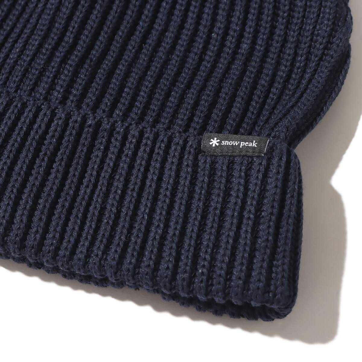 snow peak Pe/Co Knit Cap Navy 23FA-Iの画像