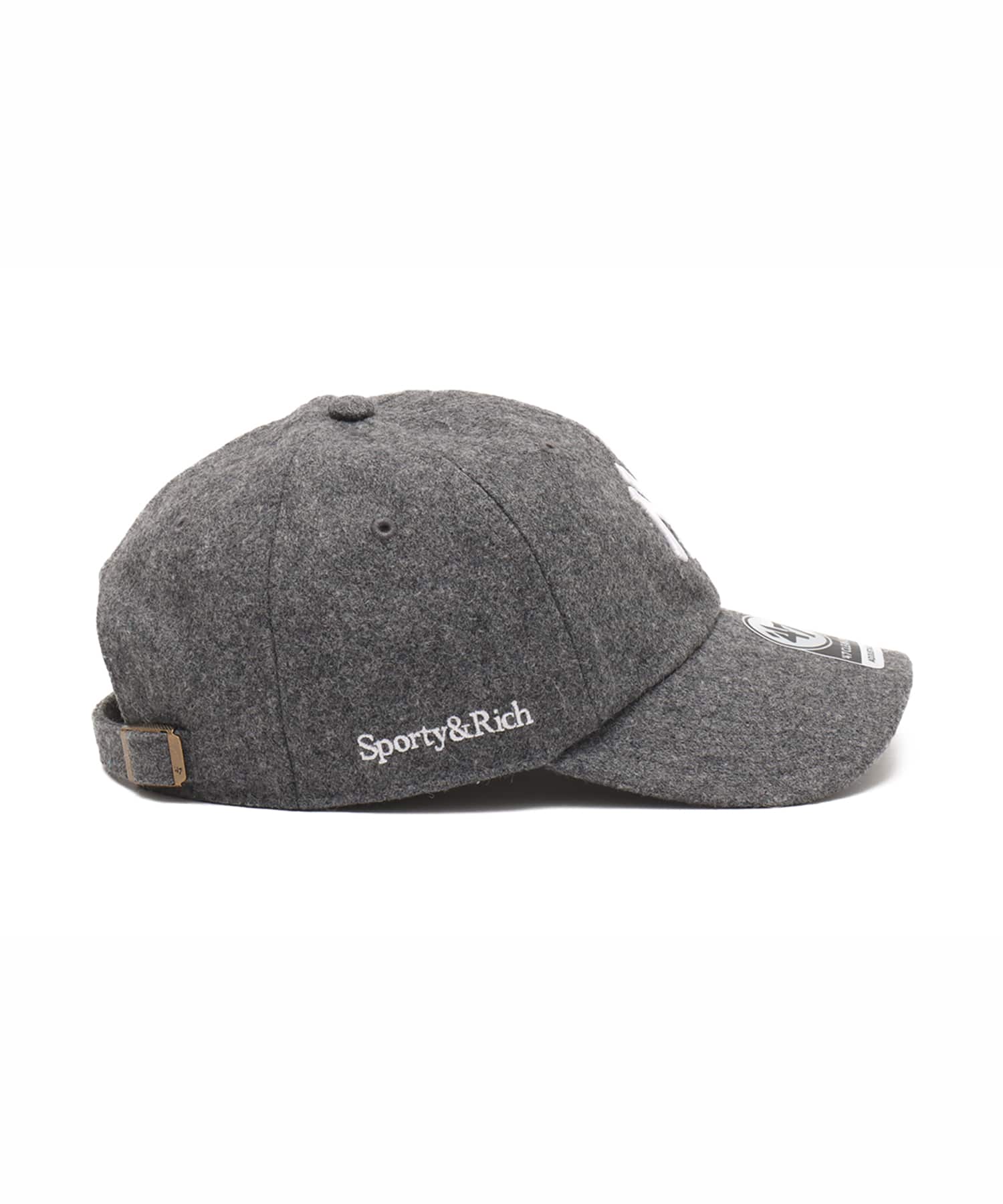 SPORTY＆RICH Yankees Serif Wool Hat Dark Greyの画像