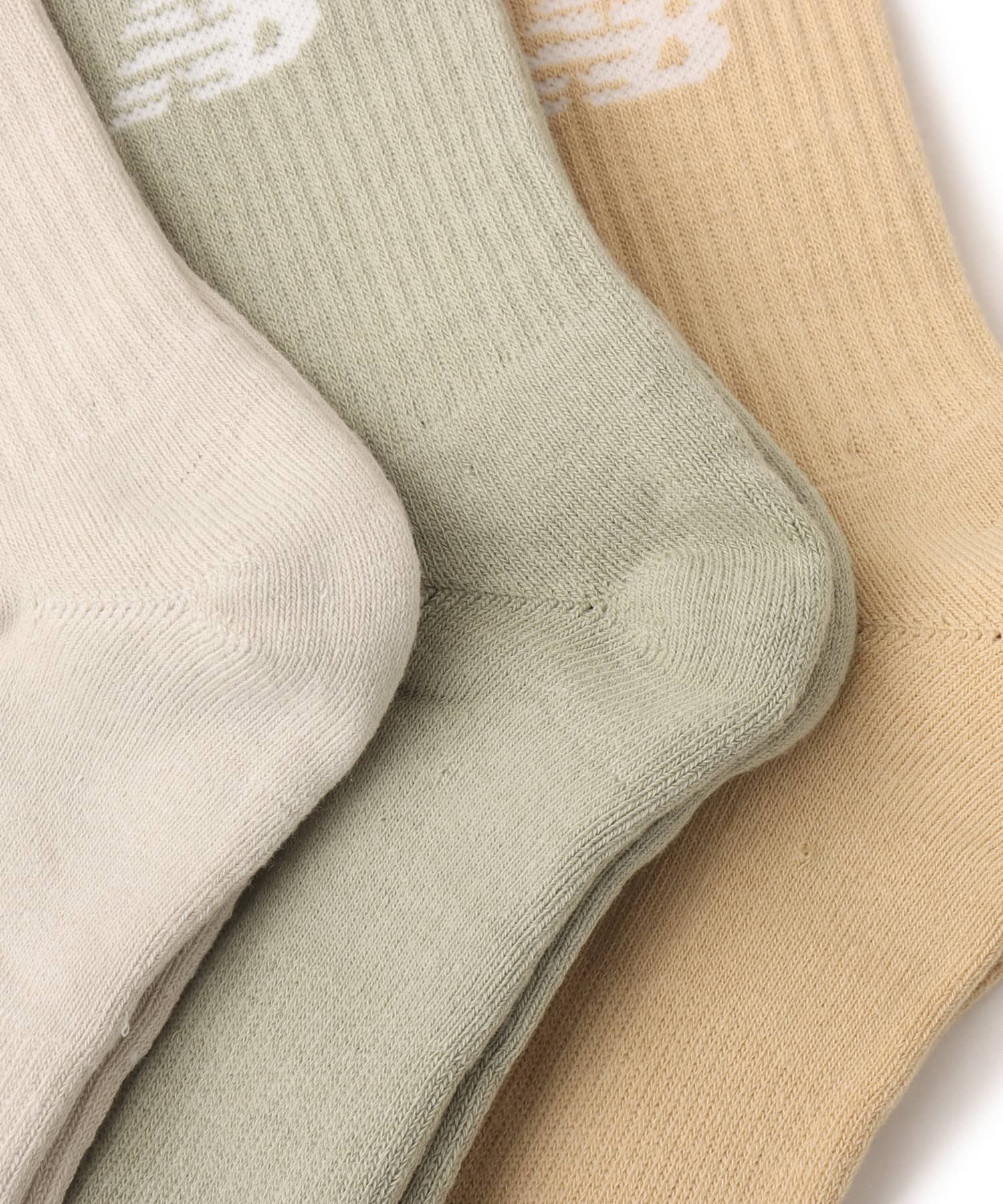 New Balance Everyday Stripe Mid Carf Socks 3 Pack アソートカラー2の画像