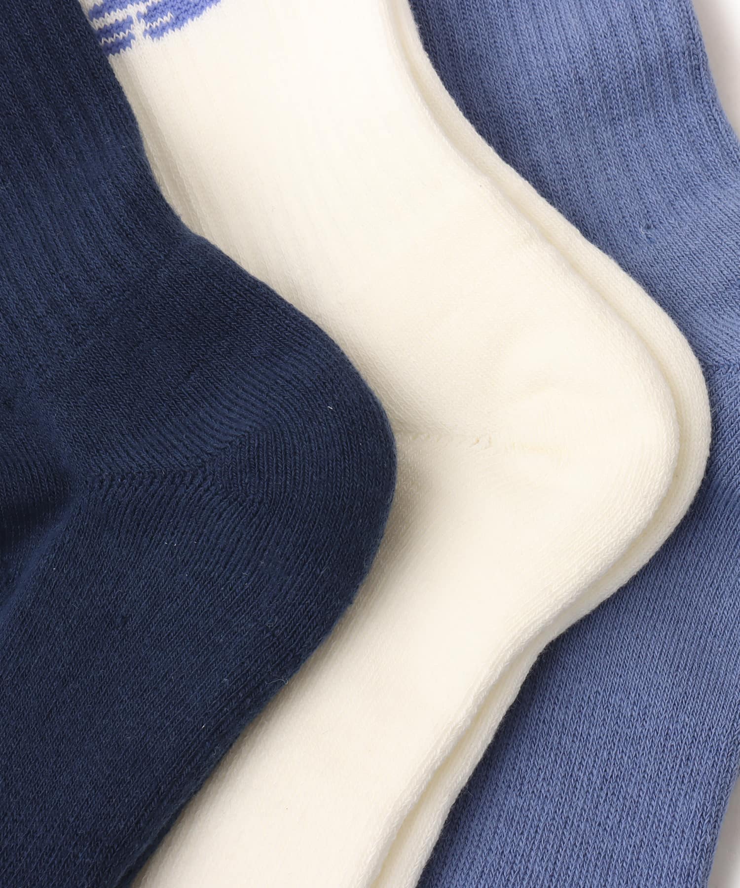 New Balance Everyday Stripe Mid Carf Socks 3 Pack アソートカラー3の画像