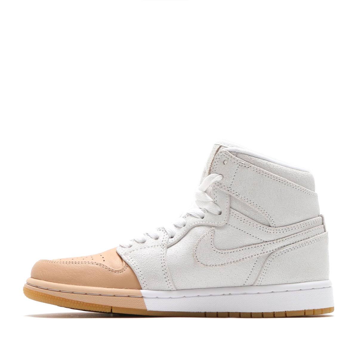 JORDAN BRAND WMNS AIR JORDAN 1 RET HI PREM WHITE/METALLIC GOLD-VACHETTA TAN