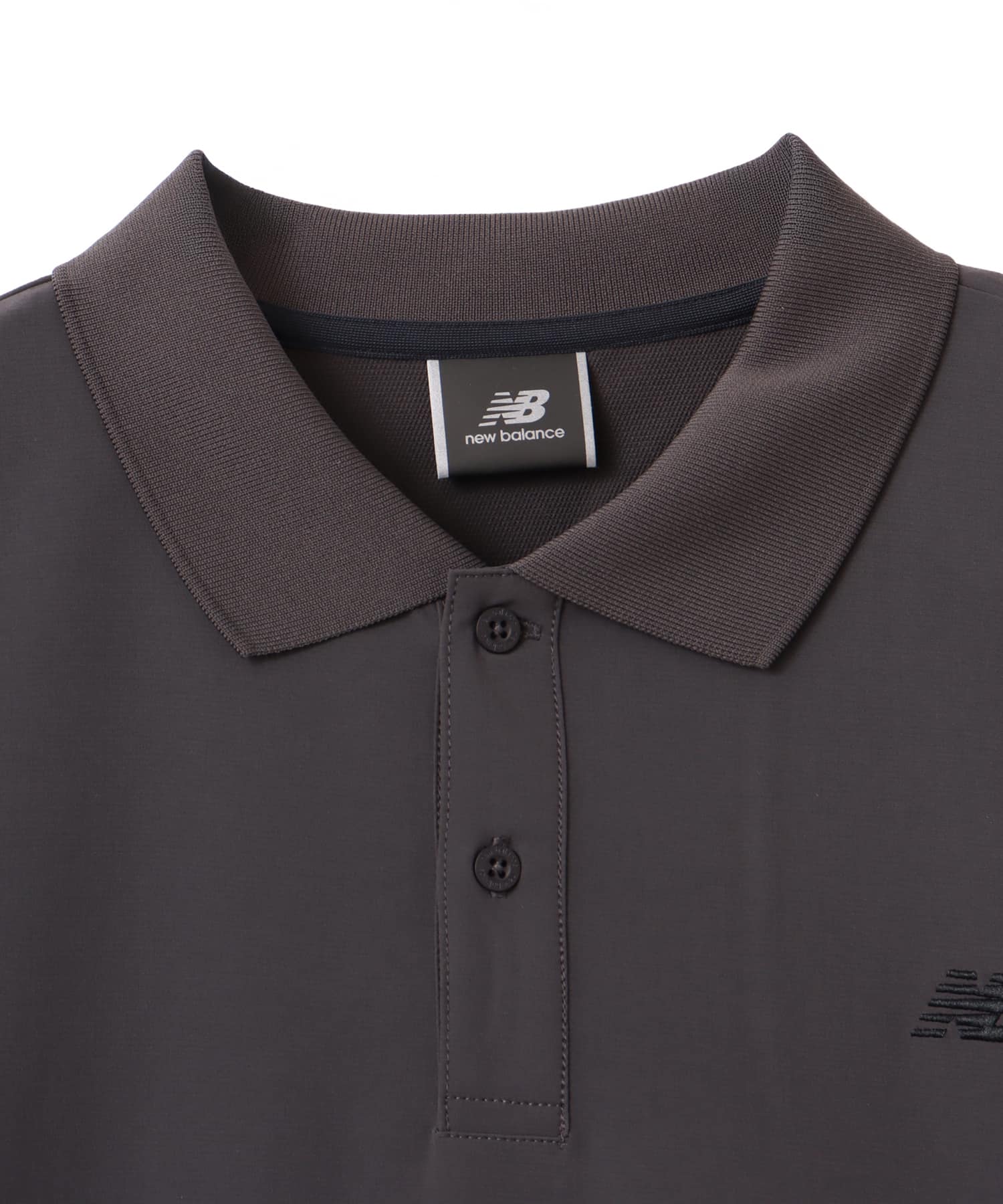 New Balance MET24 Woven Polo Shirt ブラックセメント