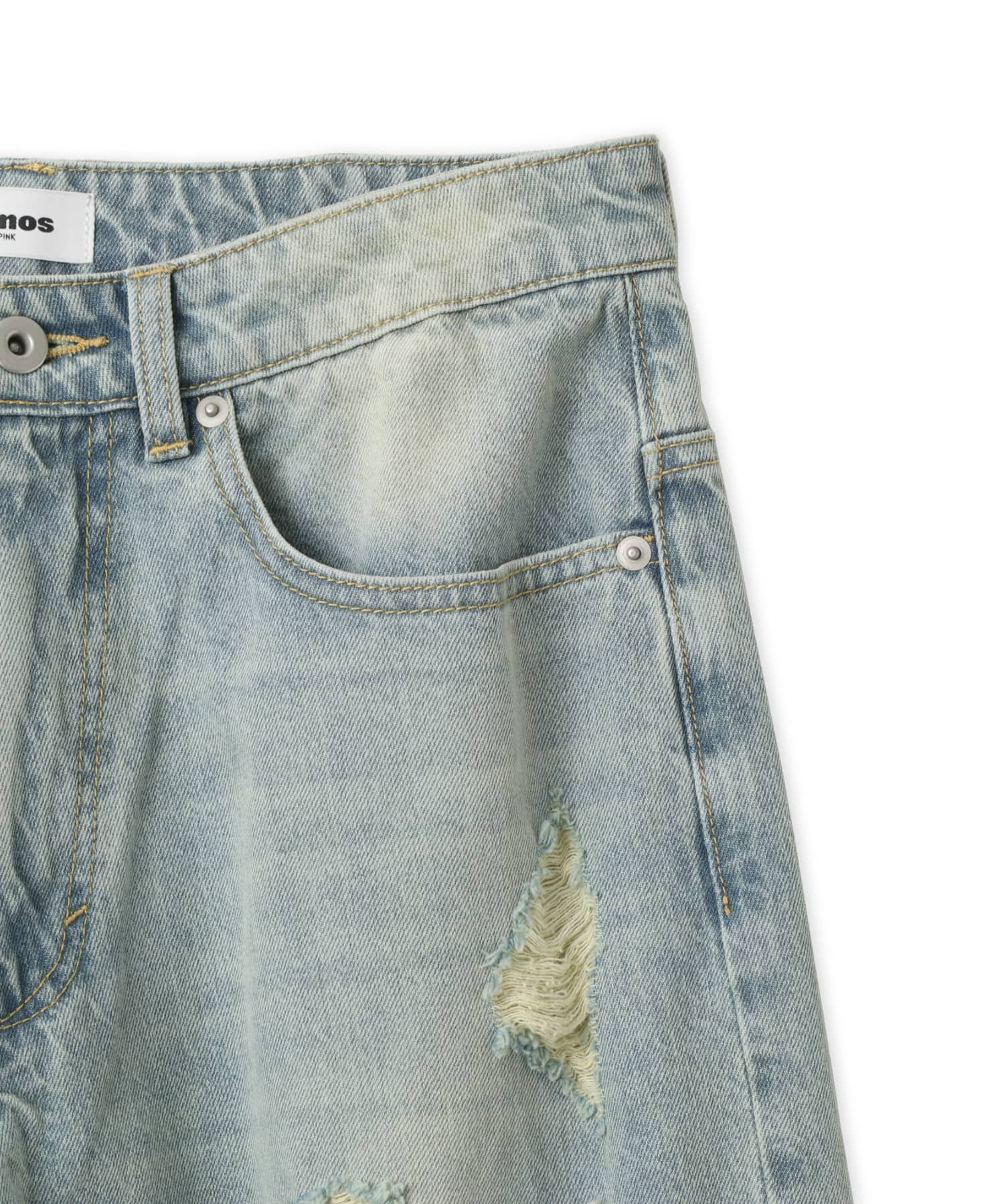 atmos pink Hard Crash Loose Denim LIGHT BLUEの画像