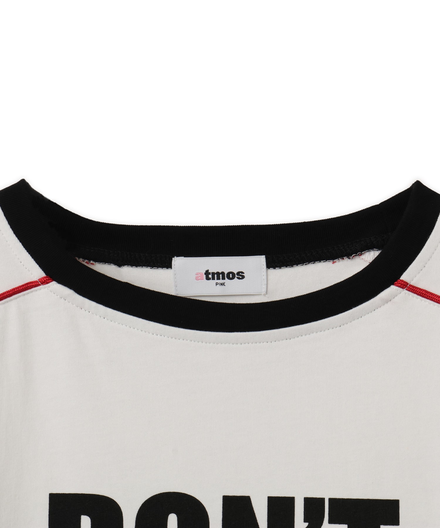 atmos pink Layered Lace Sleeve T-Shirt WHITEの画像
