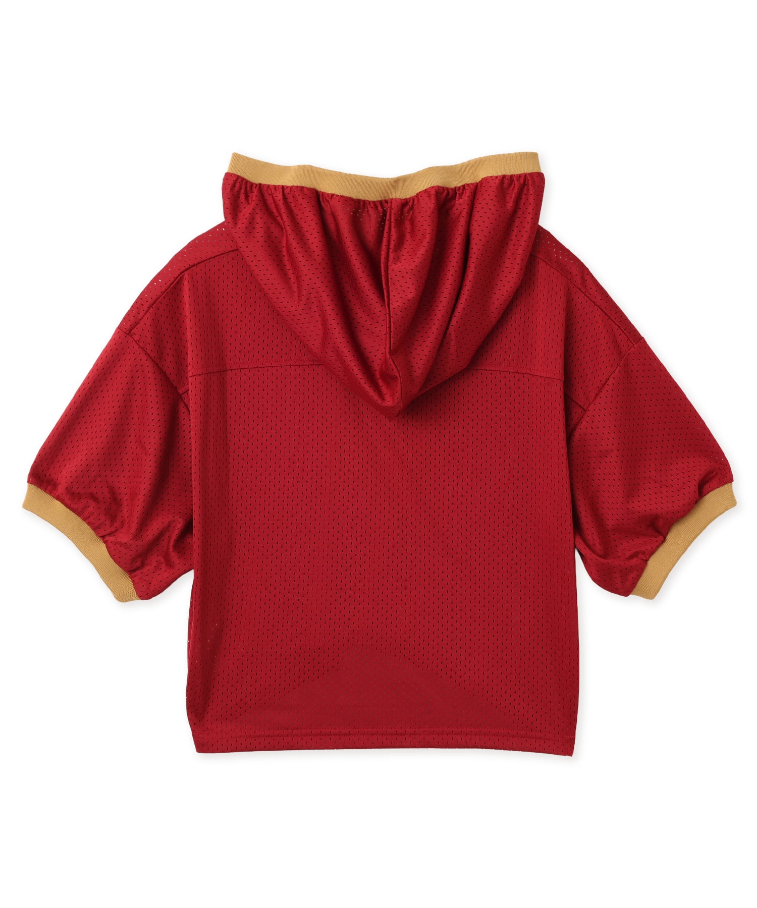 atmos pink Mesh LS Hoodie Tops BURGUNDYの画像