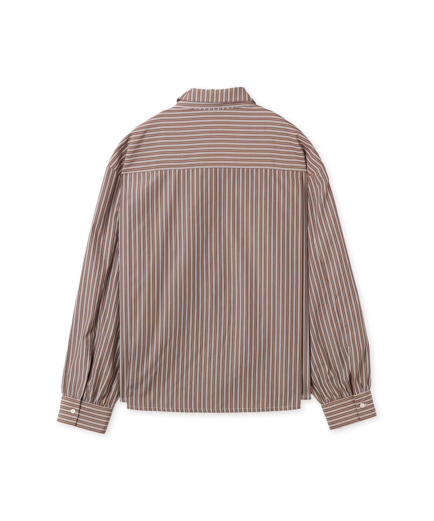 atmos pink Neck-Tie Stripe Shirt BROWNの画像