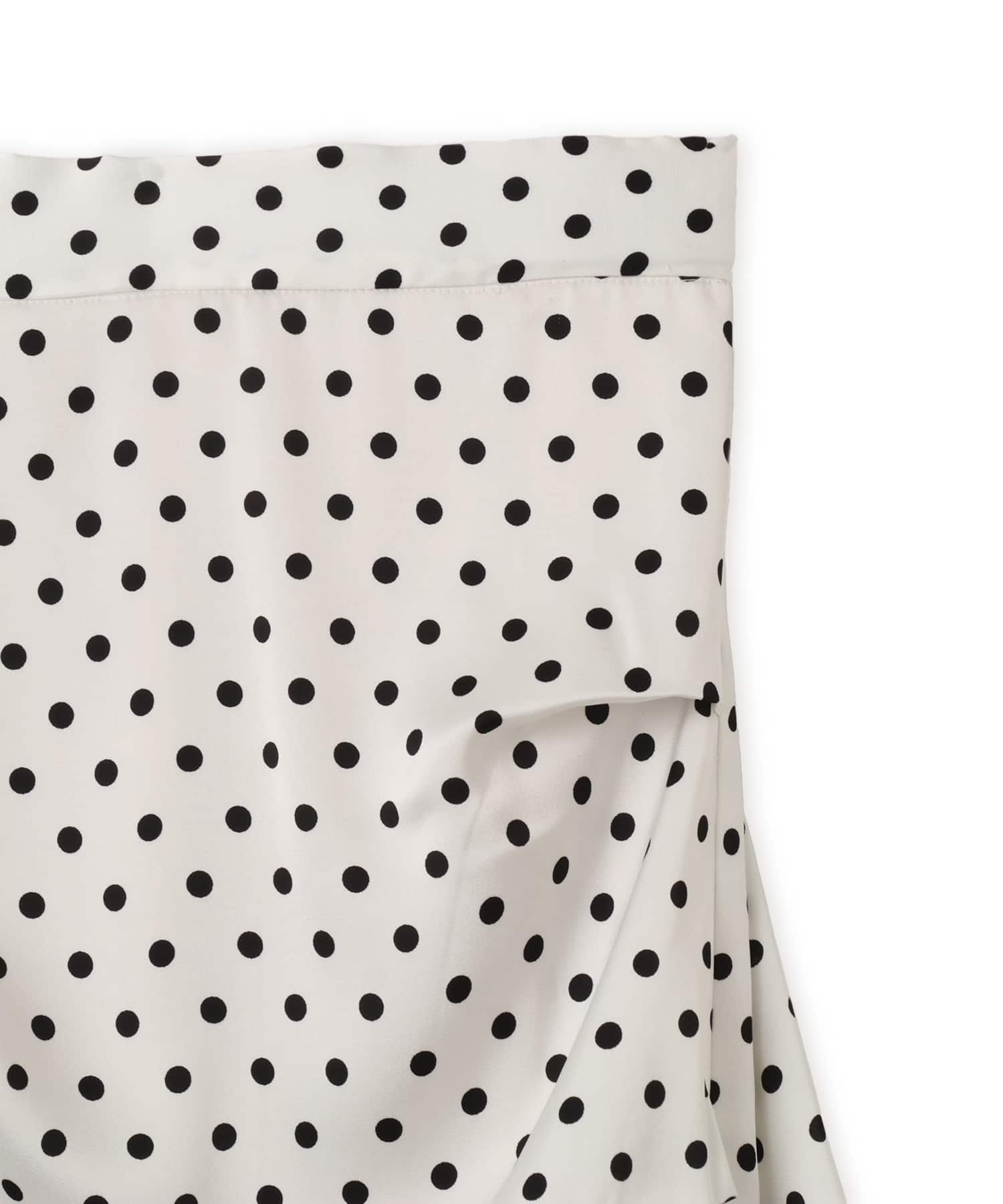 atmos pink Asymmetry Dot Skirt WHITEの画像