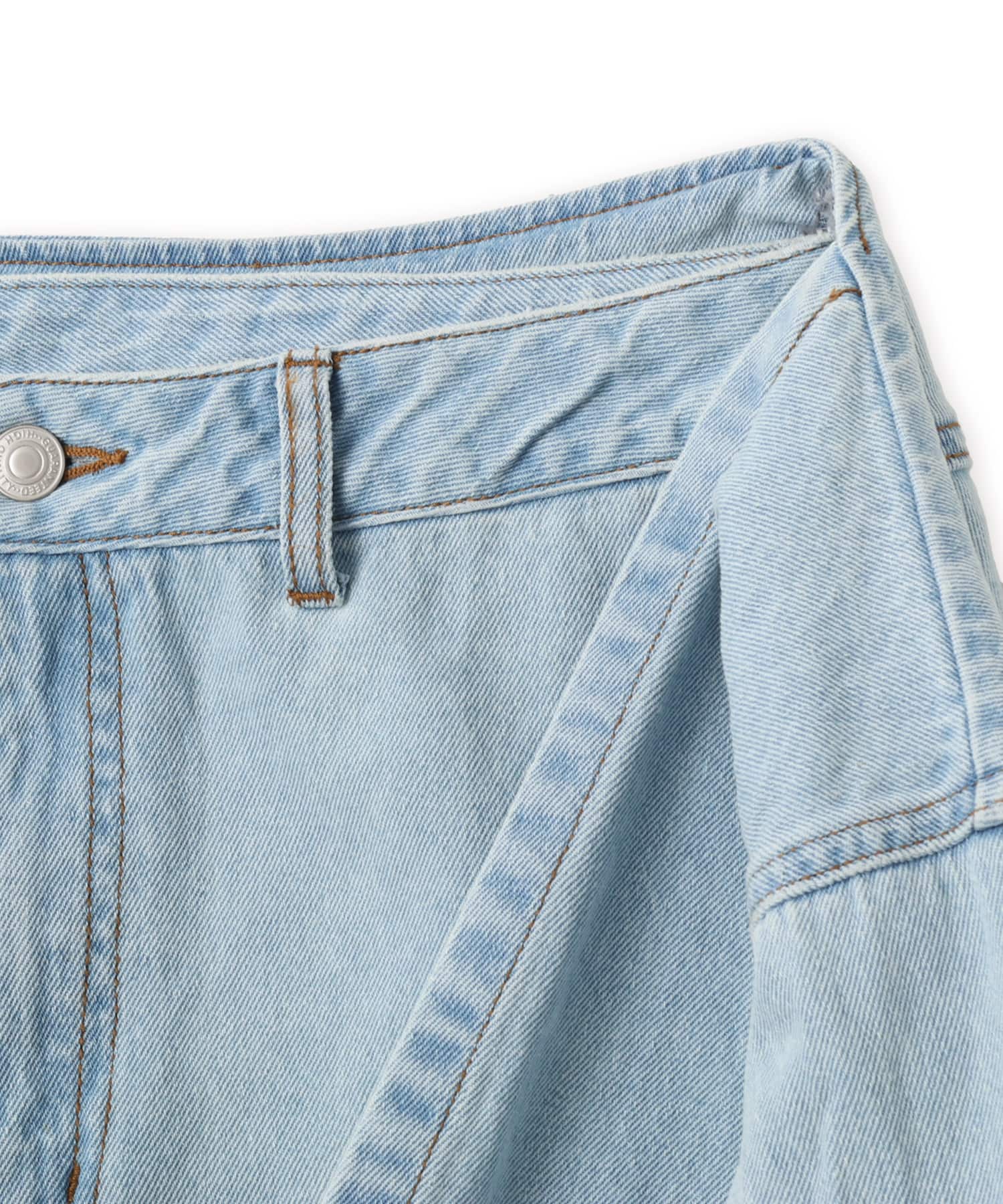 atmos pink Denim Wrap Short Pants BLUEの画像