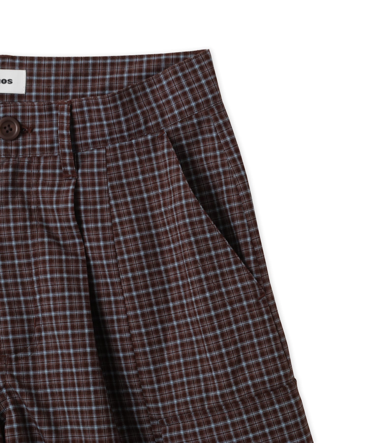 atmos pink Plaid Half Pants BROWNの画像