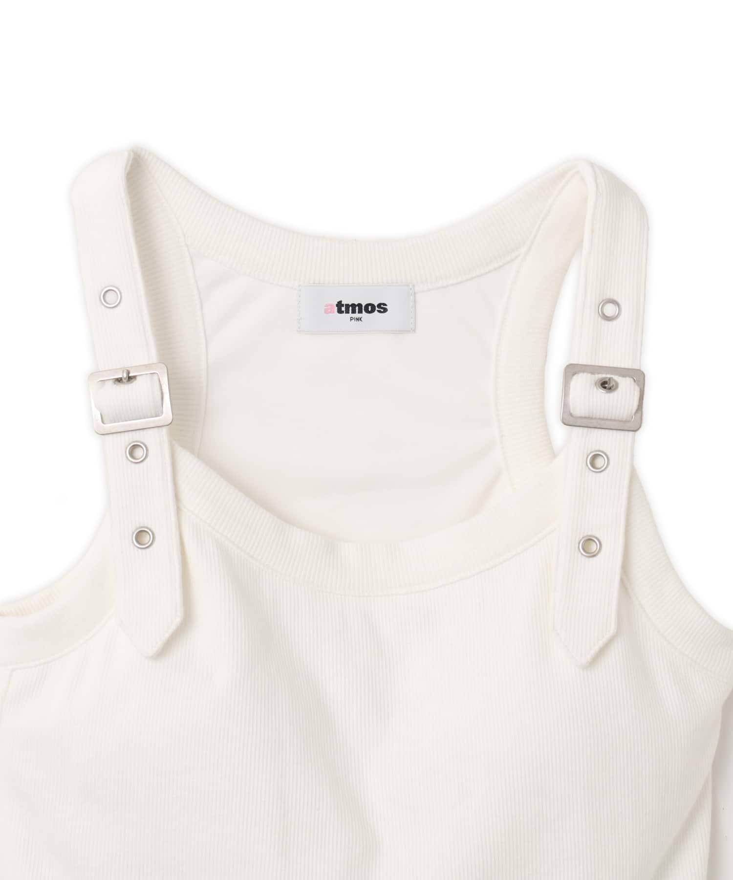 atmos pink Belt Tank Top  WHITEの画像