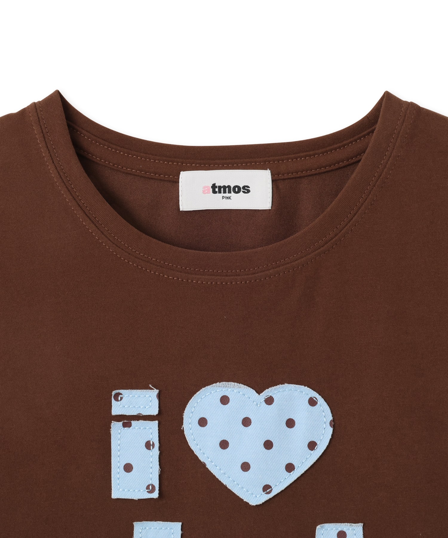 atmos pink I Love pink Dot T-shirt BROWNの画像