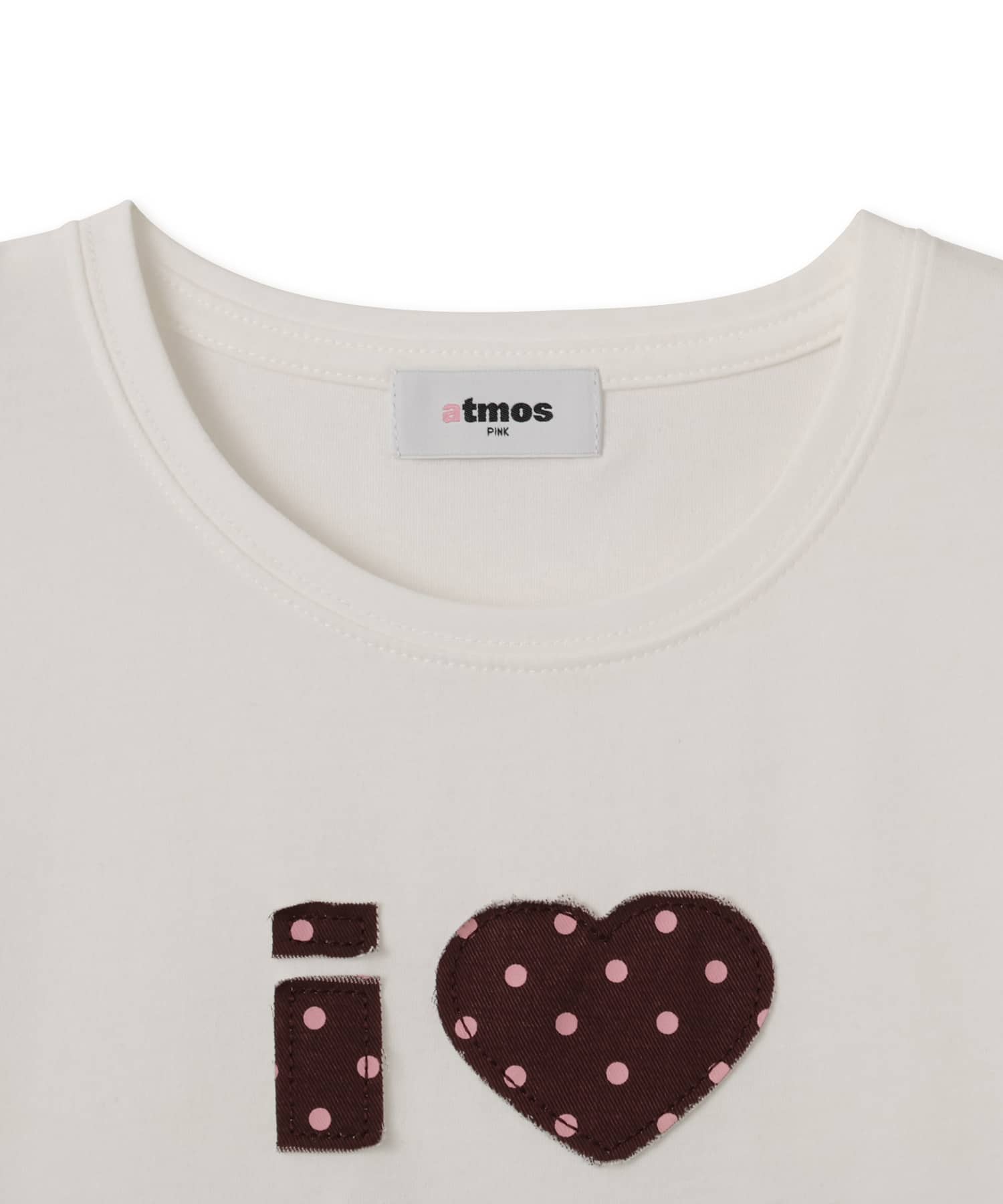 atmos pink I Love pink Dot T-shirt WHITEの画像