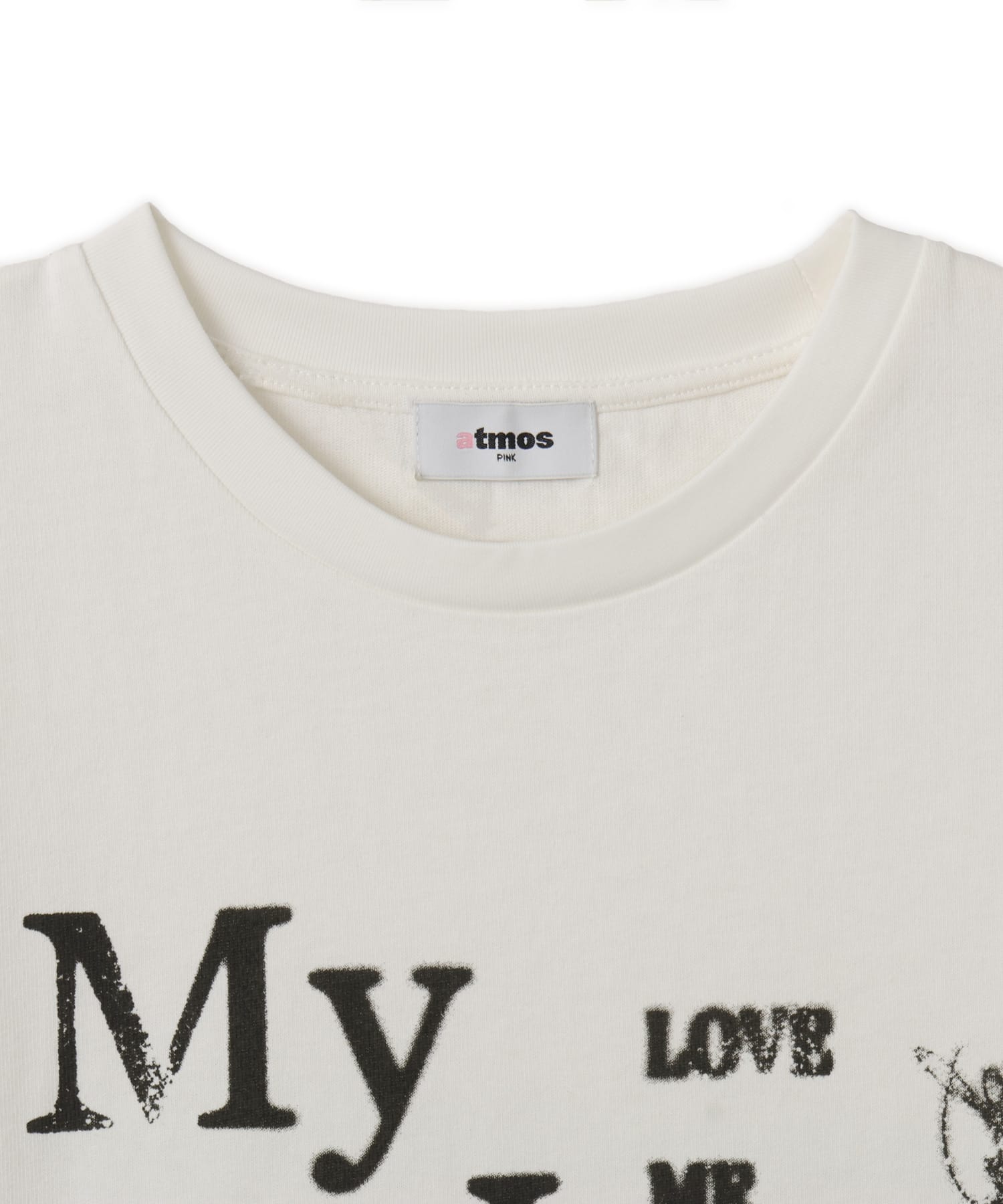 atmos pink Message Big T-shirt OFF WHITEの画像