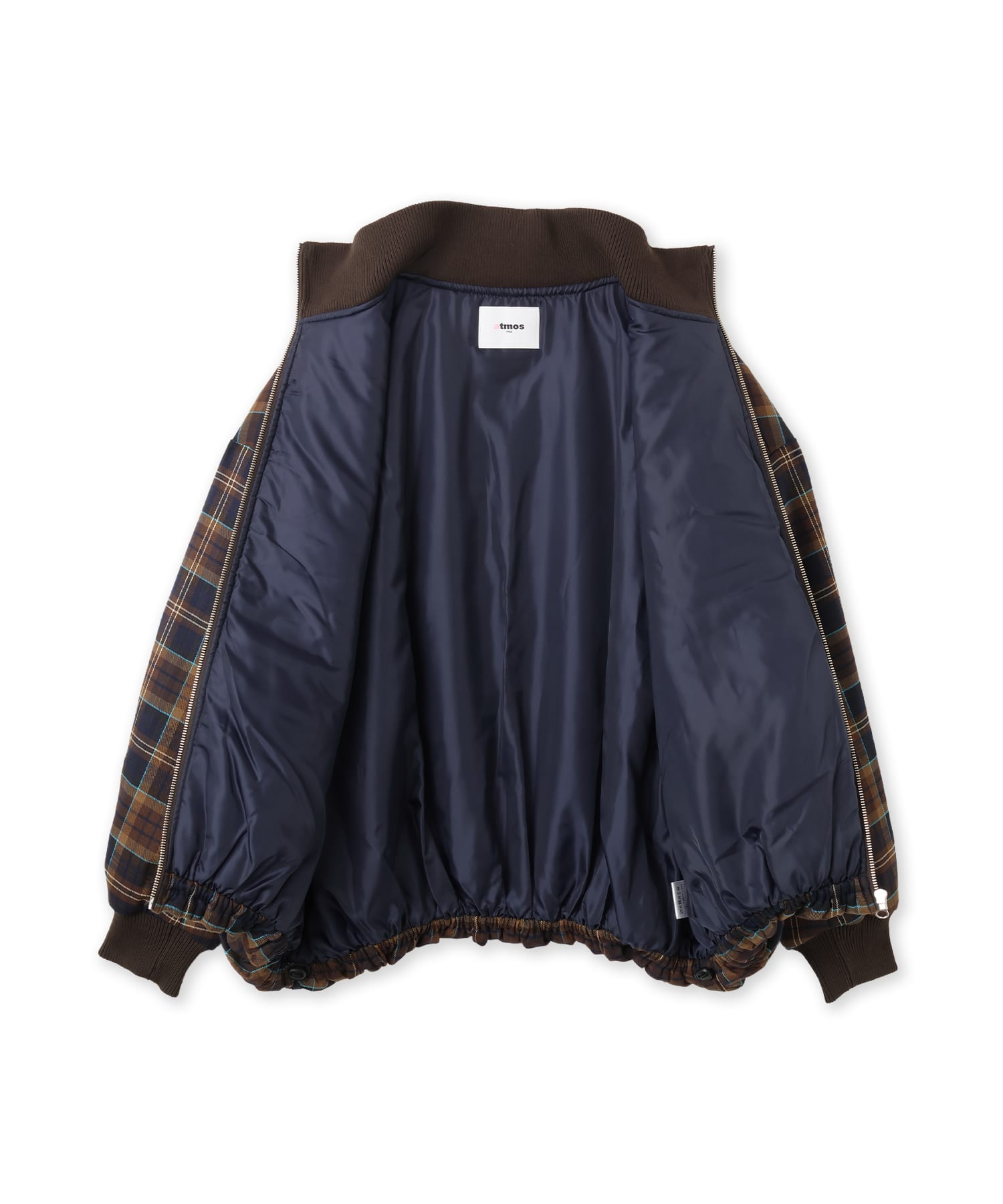 atmos pink Plaid Jacket BROWNの画像