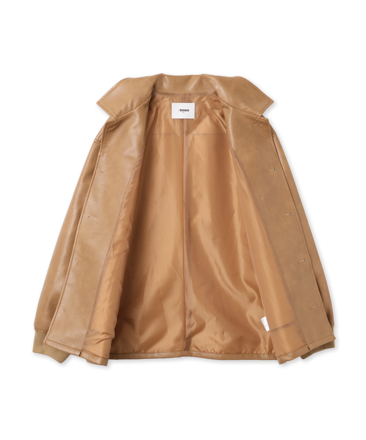 atmos pink Synthetic Leather Car Coat BEIGEの画像