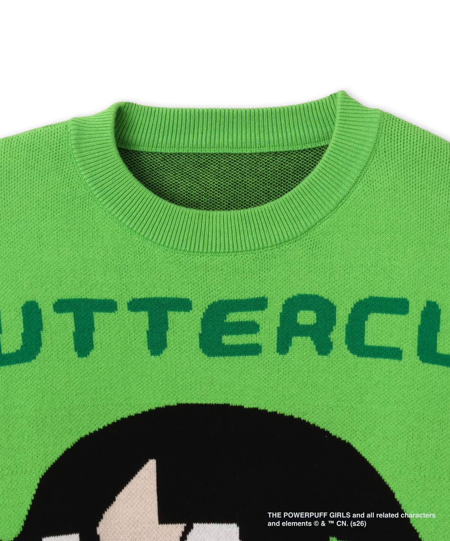The Powerpuff Girls x atmos pink Character Sweater GREENの画像
