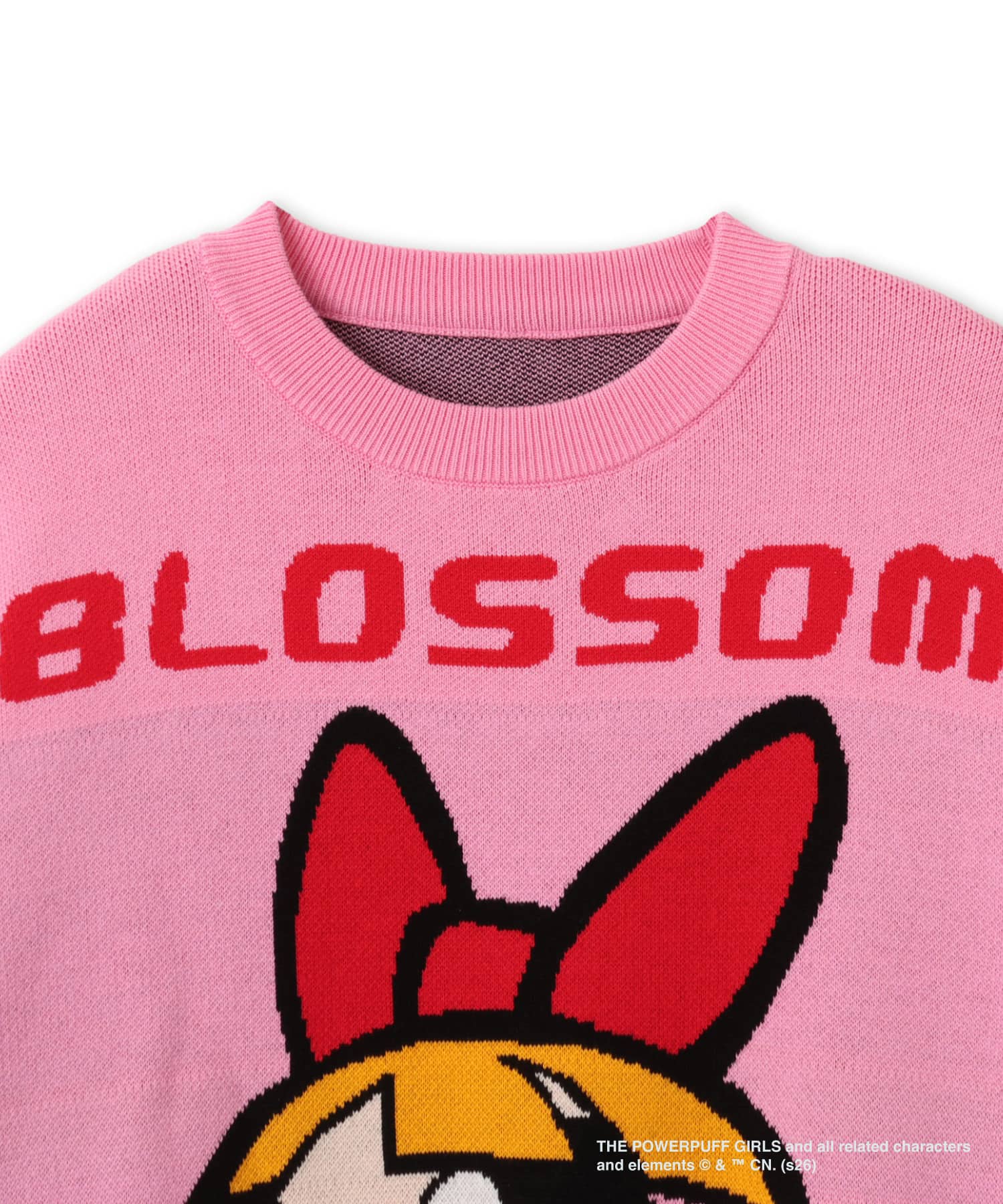 The Powerpuff Girls x atmos pink Character Sweater REDの画像