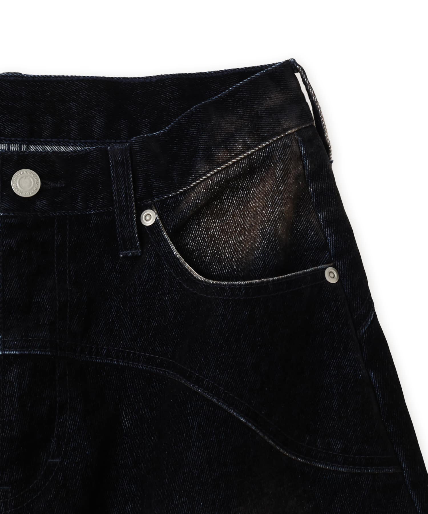 atmos pink Flocky Denim Pants NAVYの画像