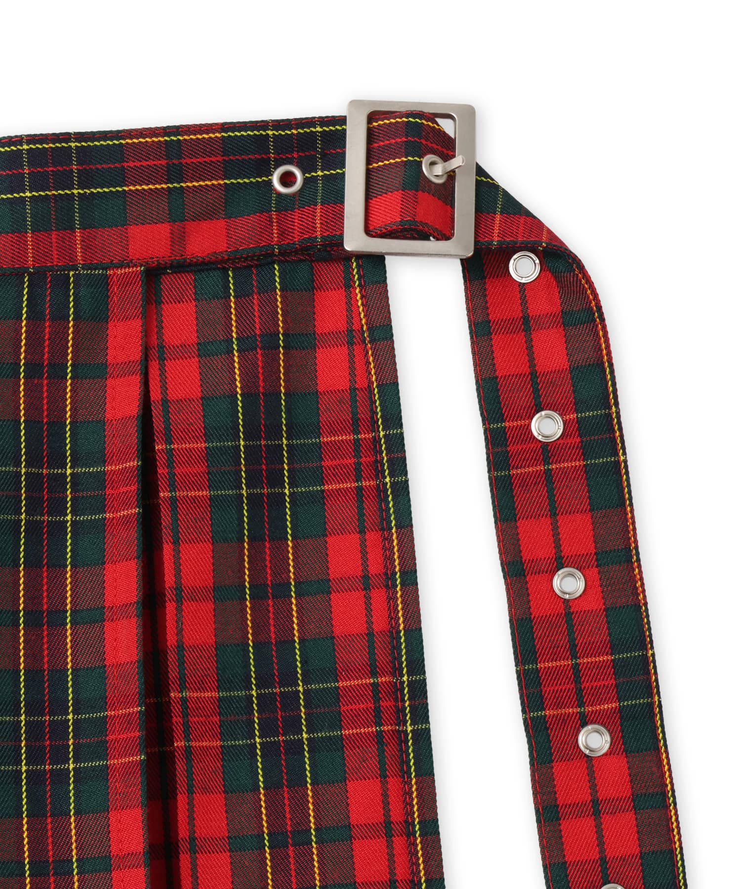 atmos pink Plaid Wrap Skirt REDの画像
