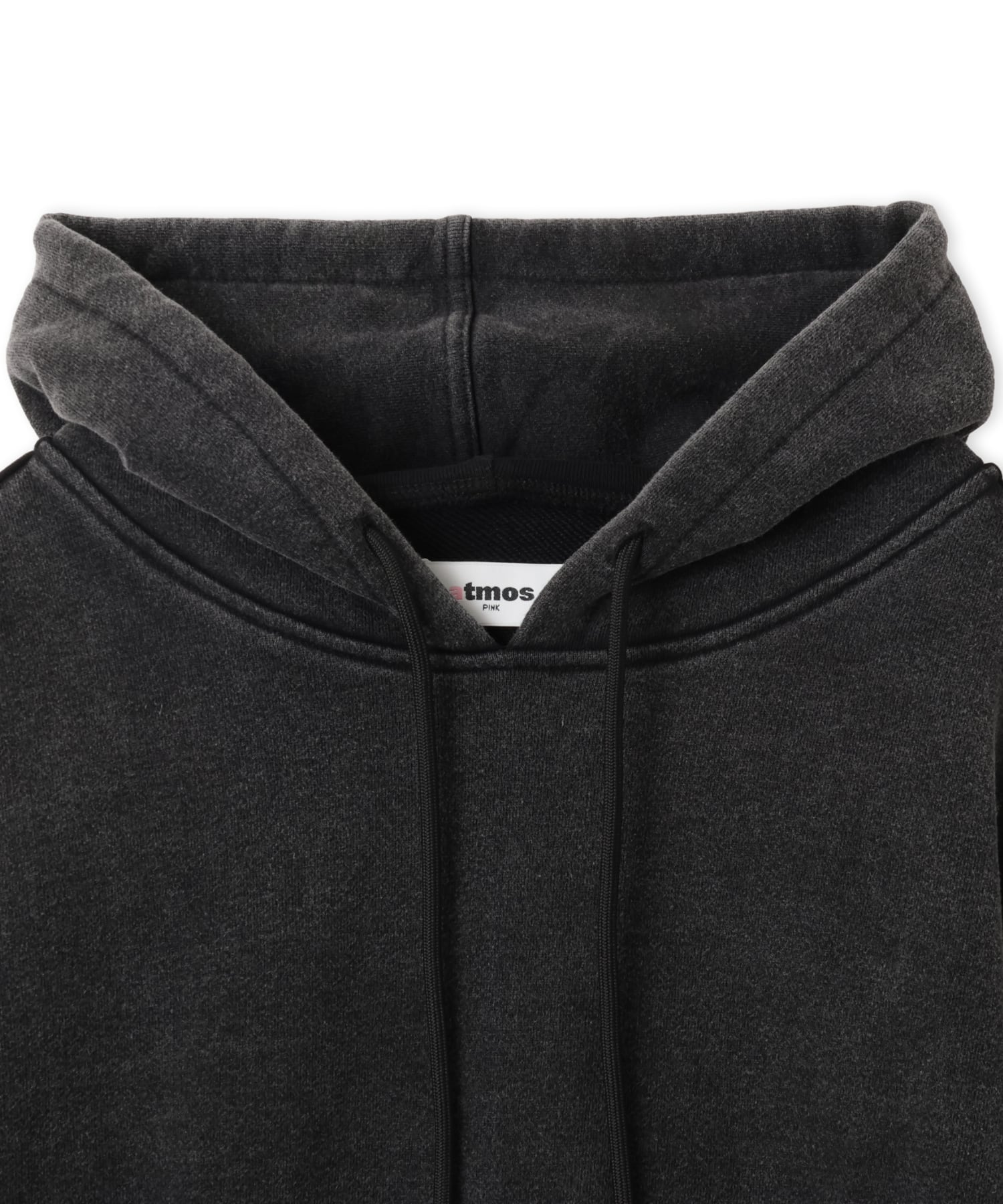 atmos pink Layered Sweat Hoodie BLACKの画像