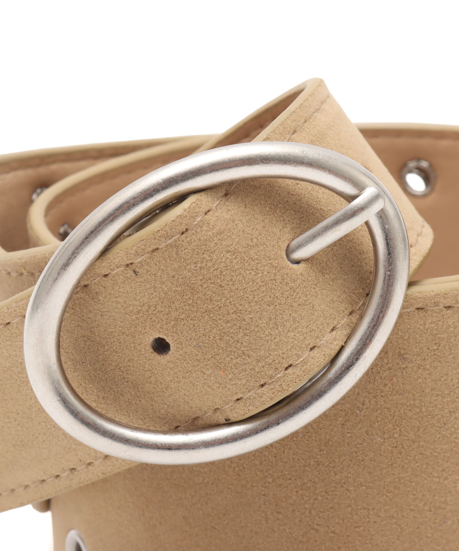 atmos pink Faux Suede Belt BEIGEの画像