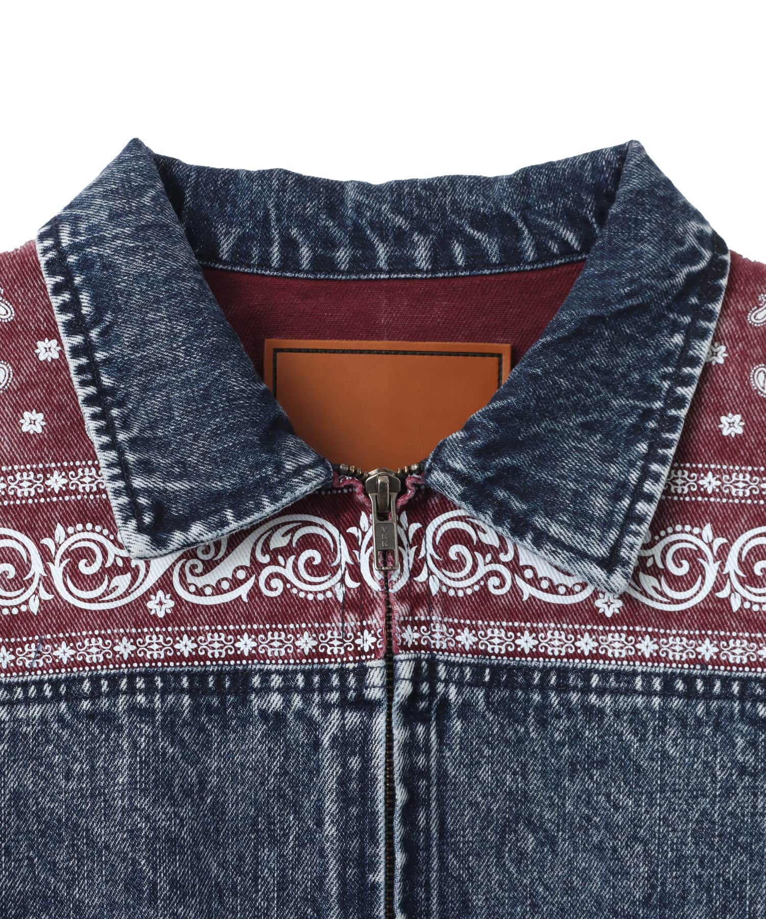 atmos pink Panelled Bandana Denim Jacket BLUEの画像