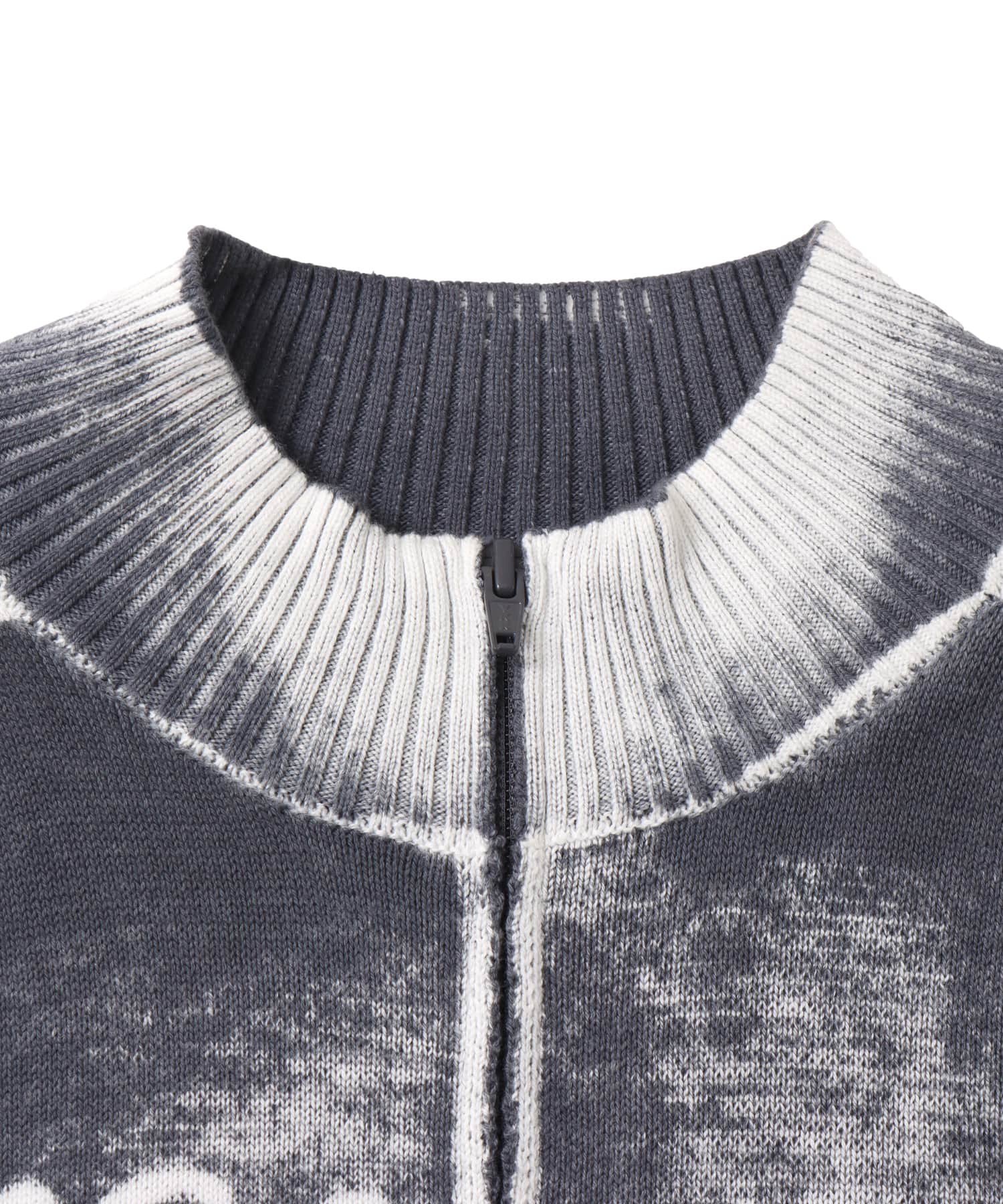 atmos pink Faded Coler Zip-up Cardigan CHARCOALの画像