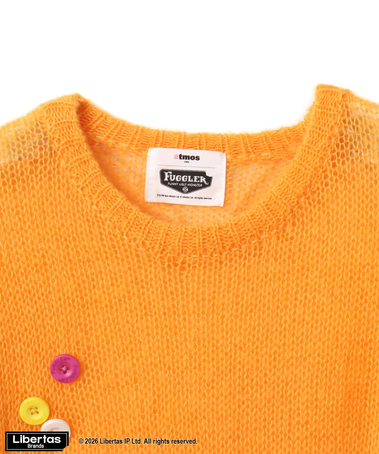 atmos pink x FUGGLER Crew Neck Knit Top ORANGEの画像