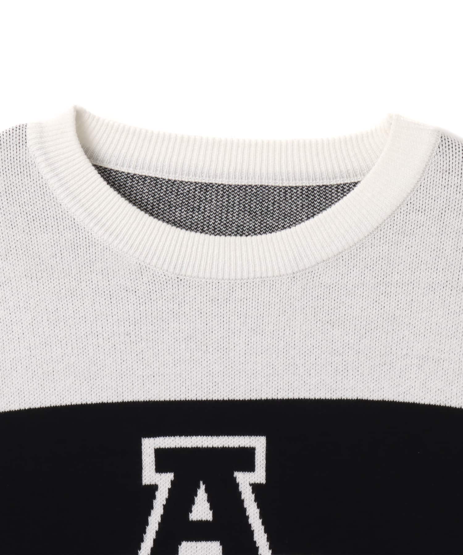 atmos pink Rugger Knit Top BLACKの画像