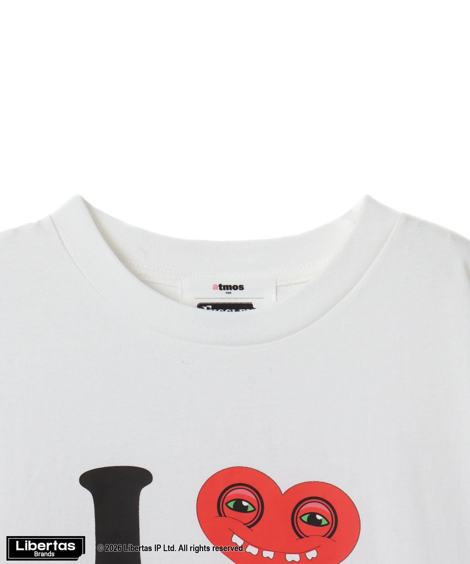 atmos pink x FUGGLER I LOVE FUGGLER LS T-shirt WHITEの画像