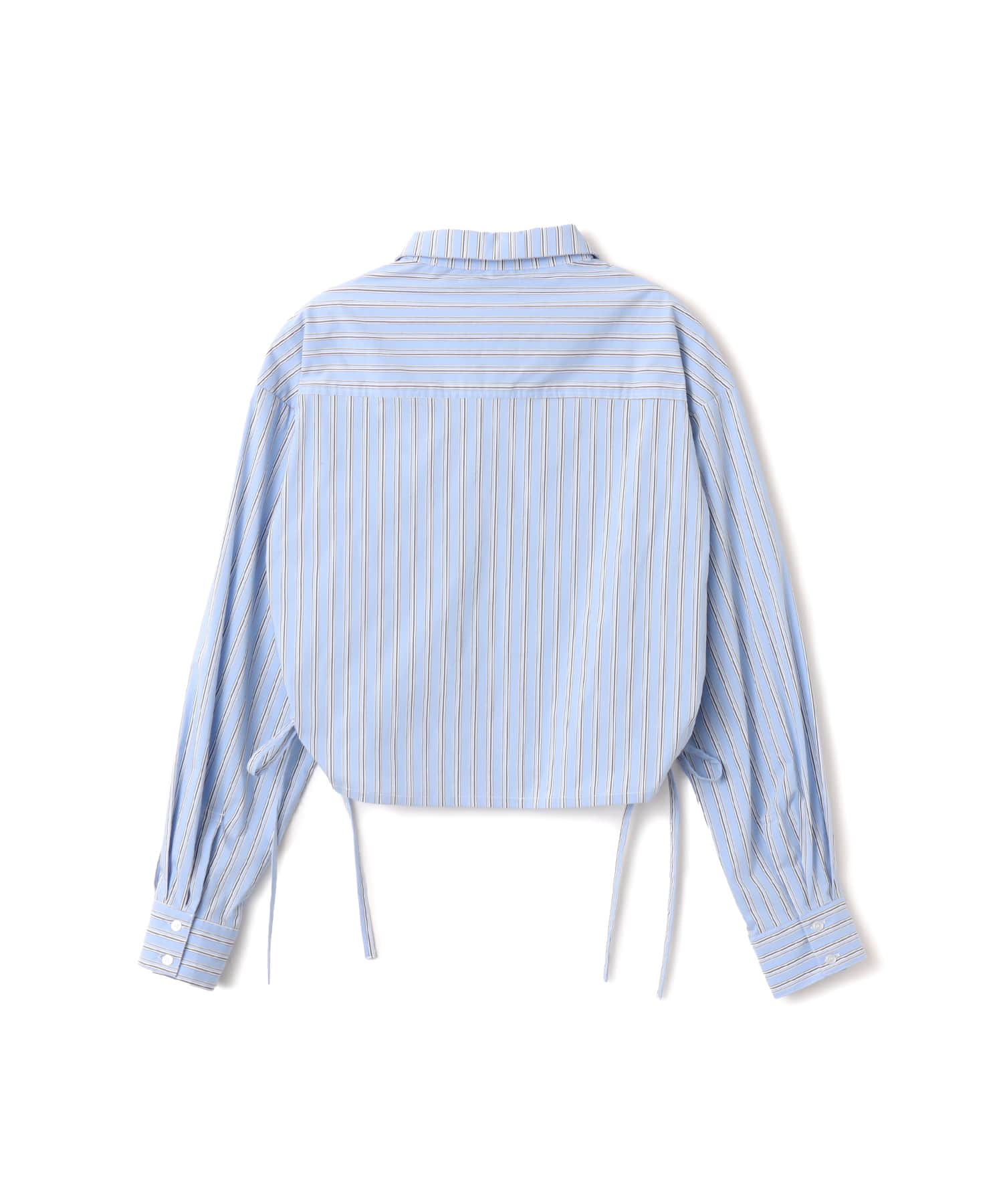 atmos pink Shirring Cropped Shirt SAXの画像