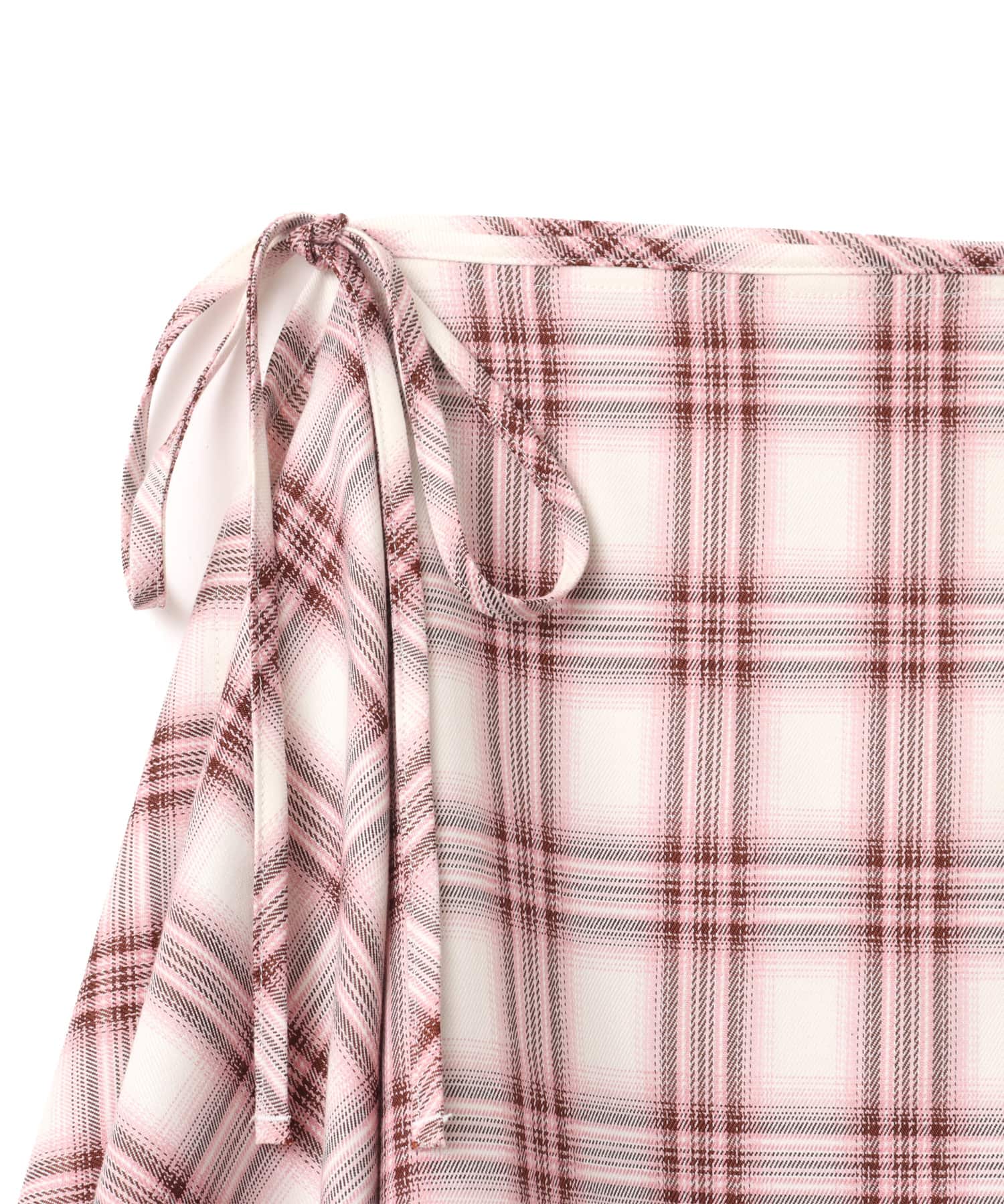 atmos pink Plaid Wrap Skirt PINKの画像