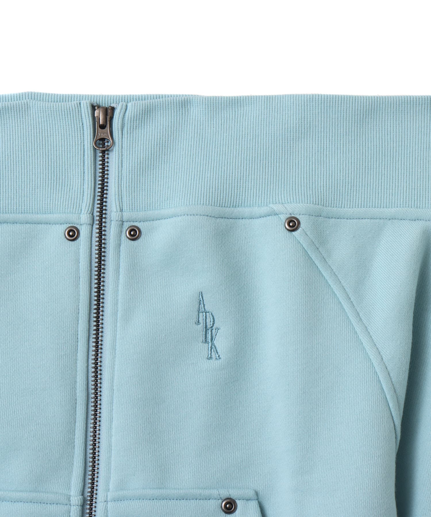 atmos pink Off-shoulder Sweat Zip-up BLUEの画像