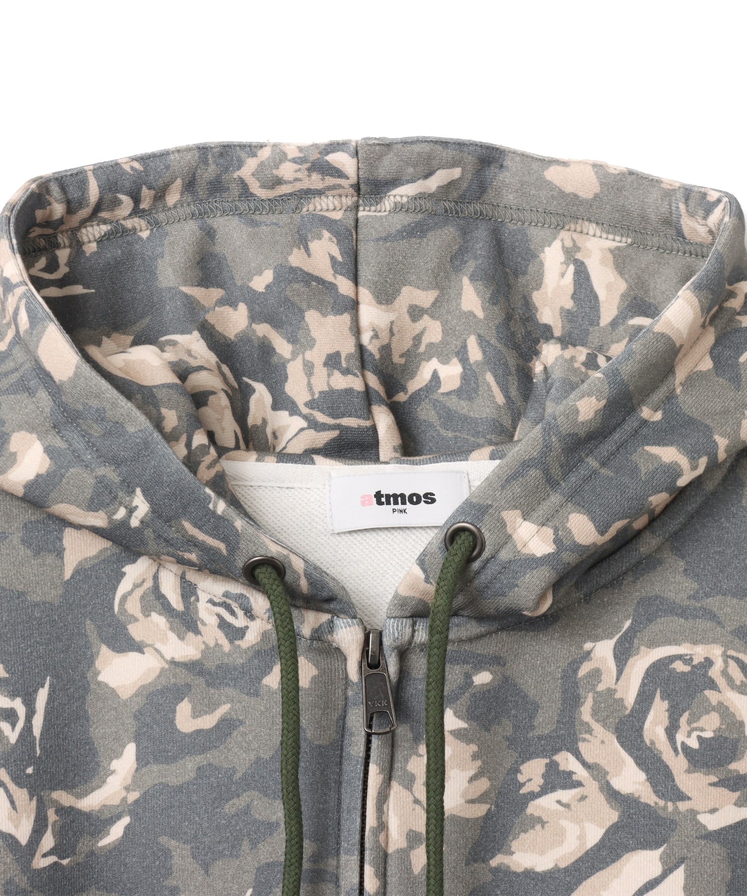 atmos pink Rose Camouflage Zip-up Hoodie KHAKIの画像
