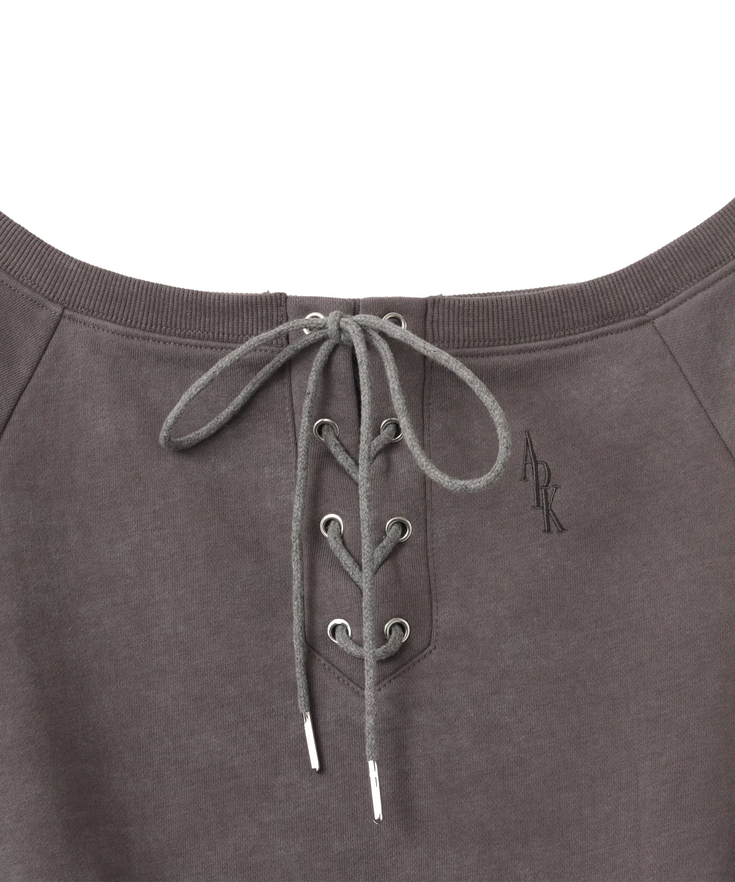 atmos pink Lace-up Sweat Top CHARCOALの画像