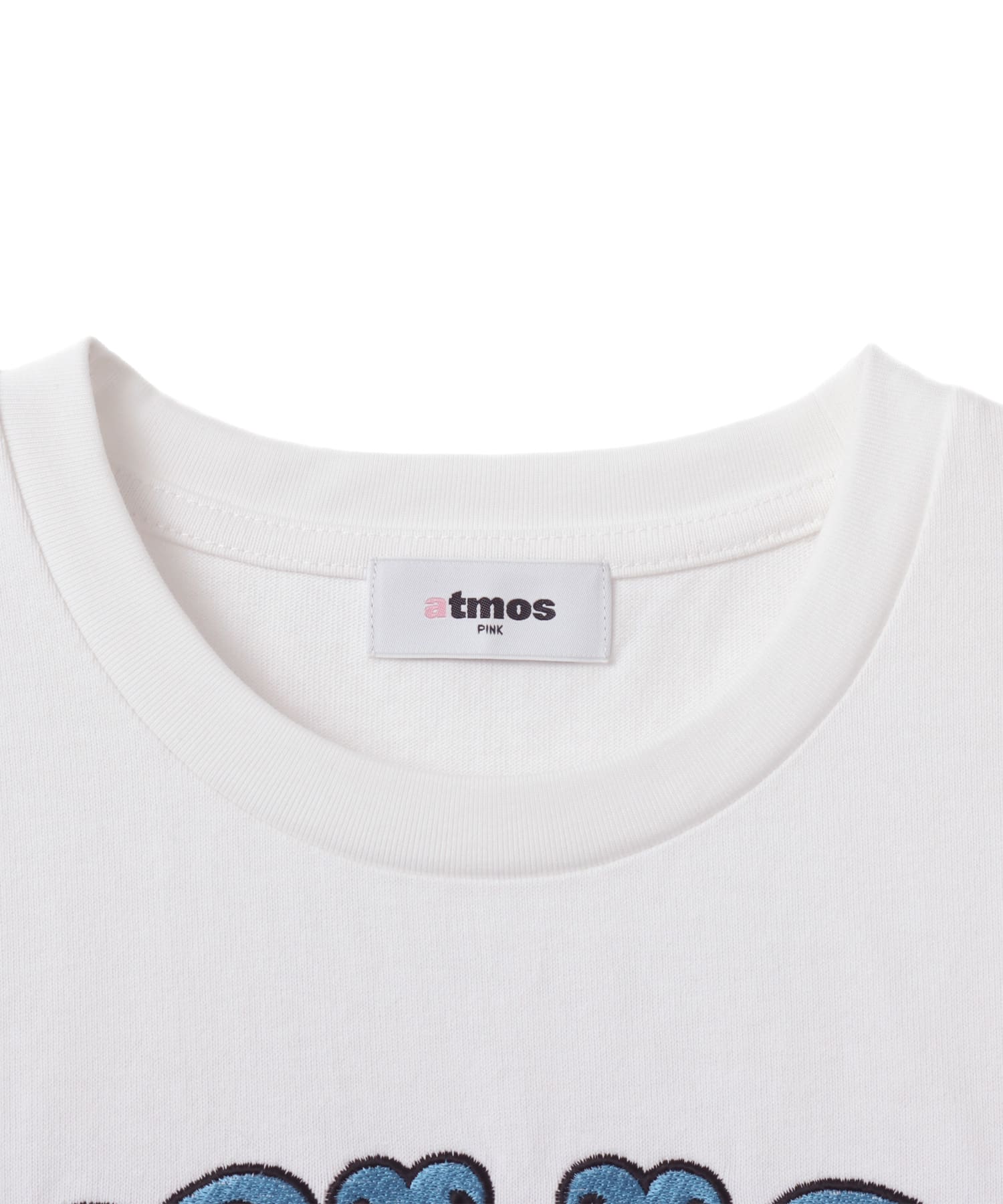 atmos pink Embroidery Logo T-shirt WHITEの画像
