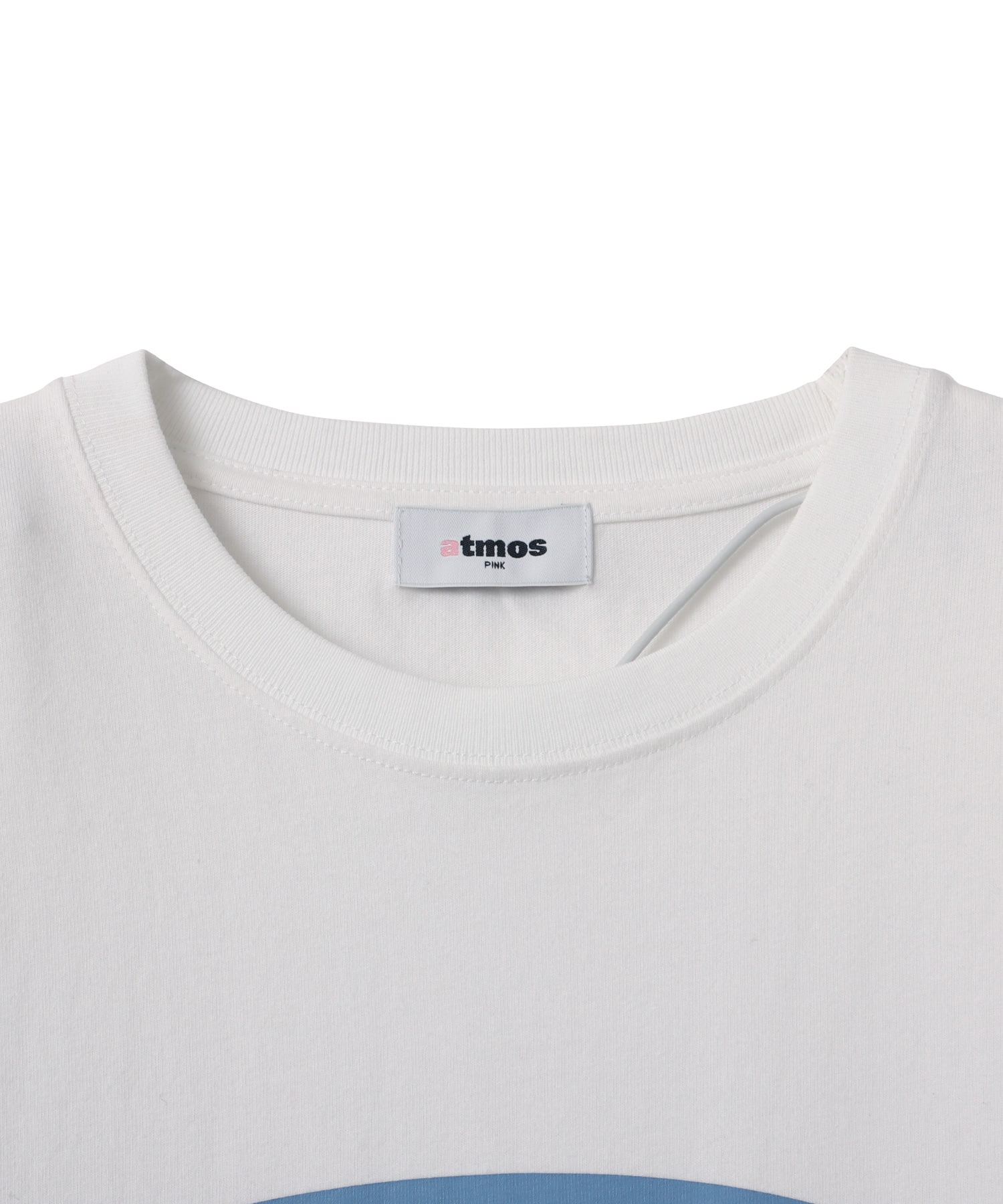 atmos pink Oval Logo T-shirt WHITEの画像