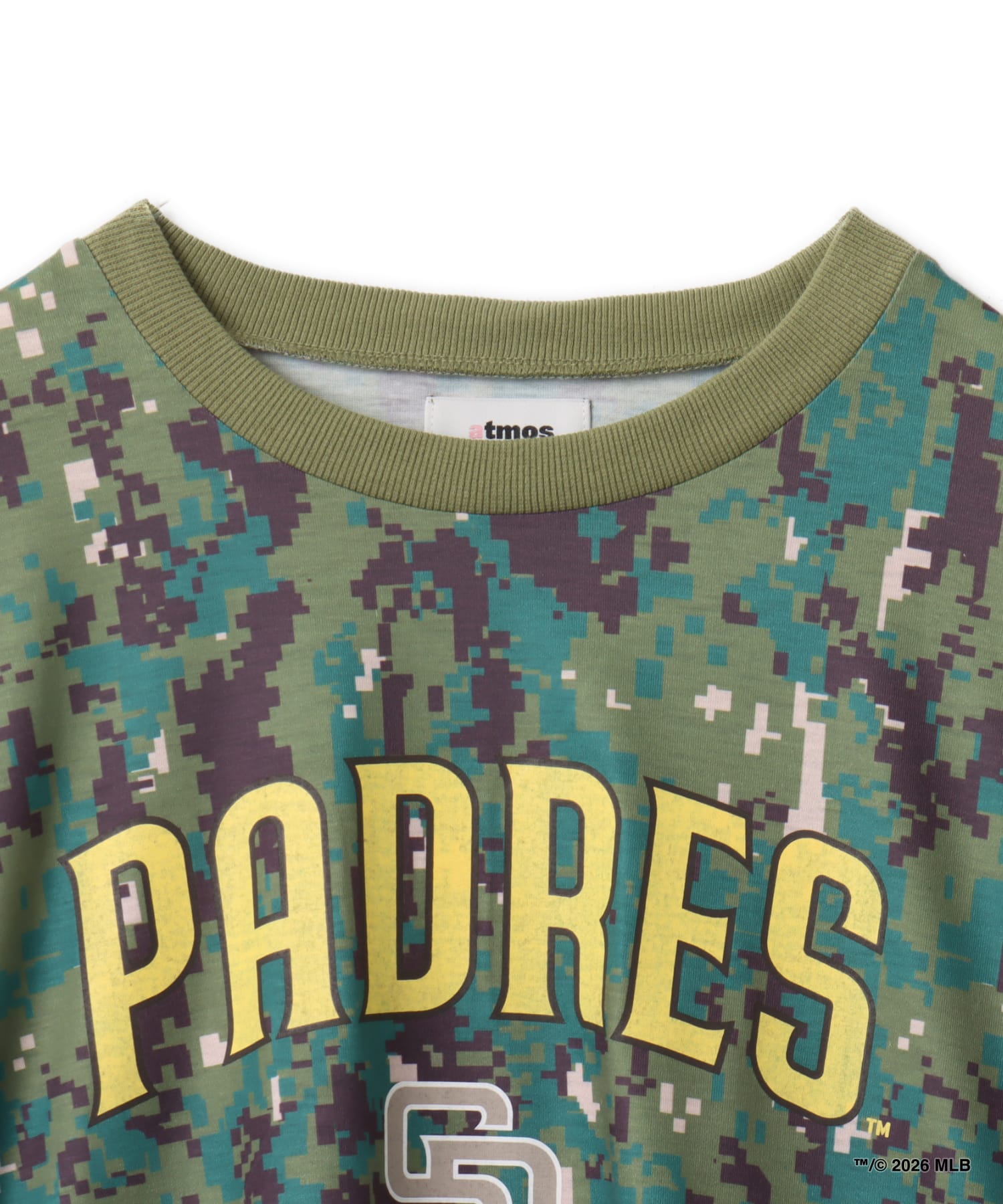 atmos pink x MLB Lace-up T-shirt CAMOUFLAGEの画像