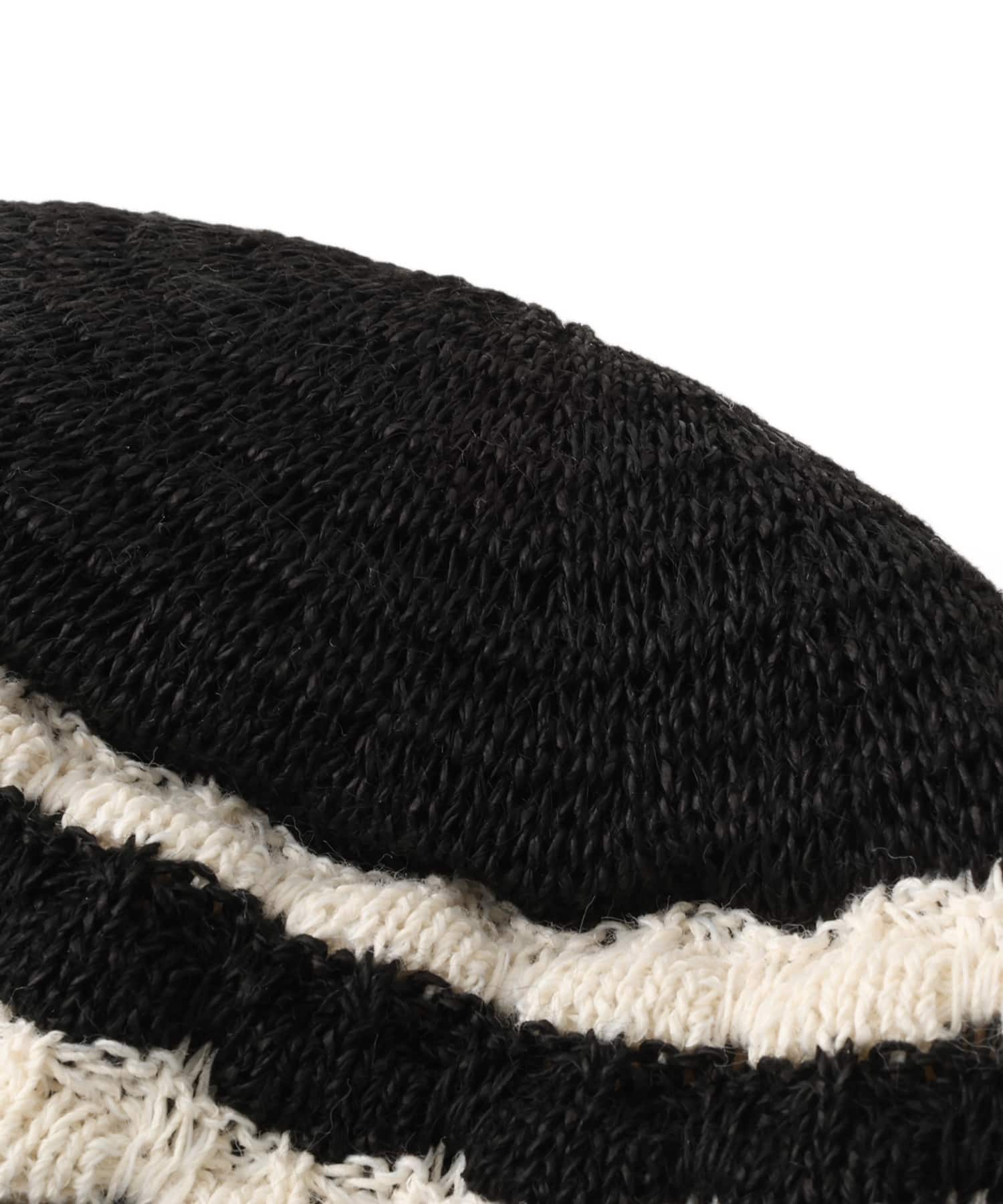 atmos pink Striped Summer Knit Hat BLACKの画像