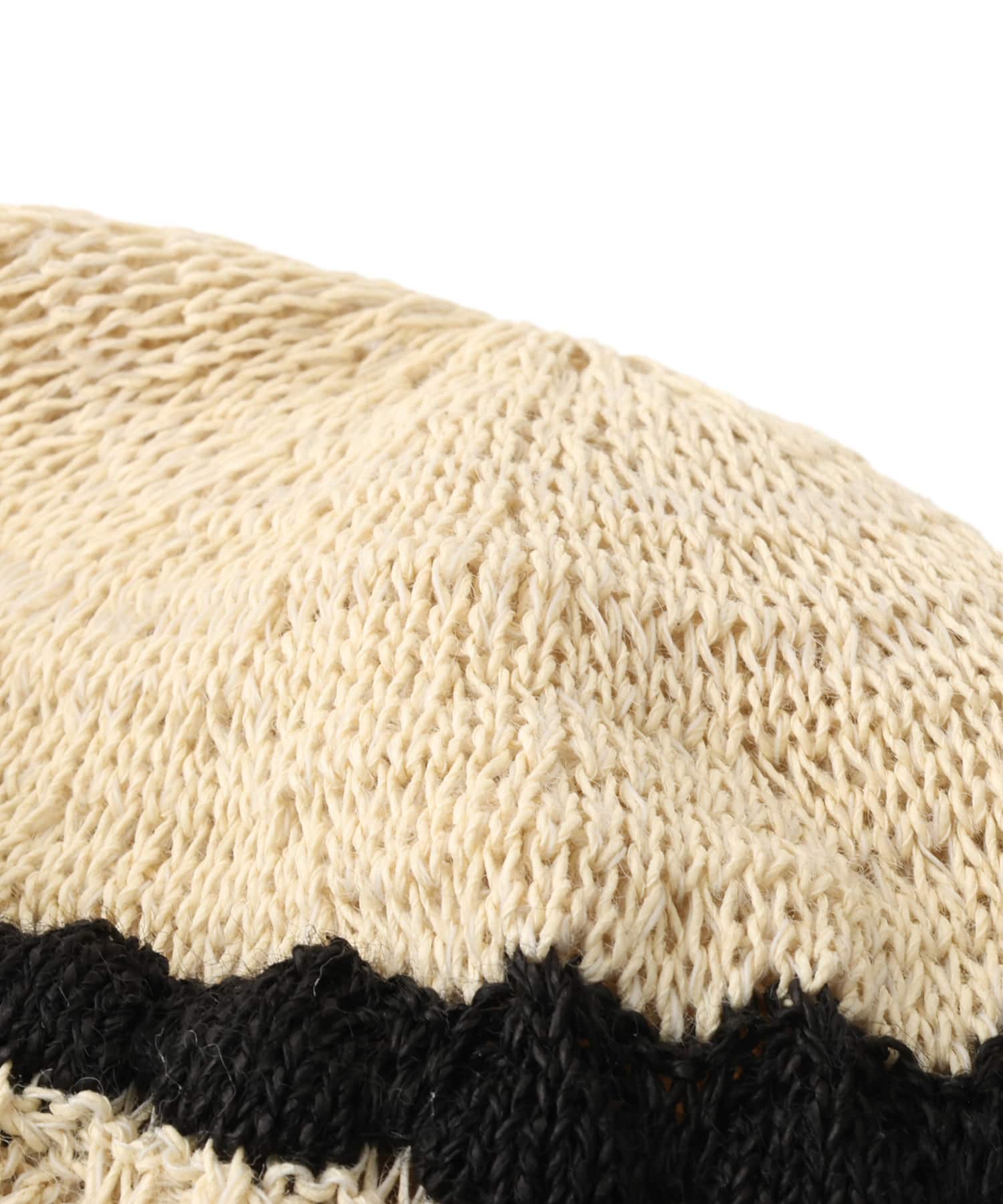 atmos pink Striped Summer Knit Hat WHITEの画像