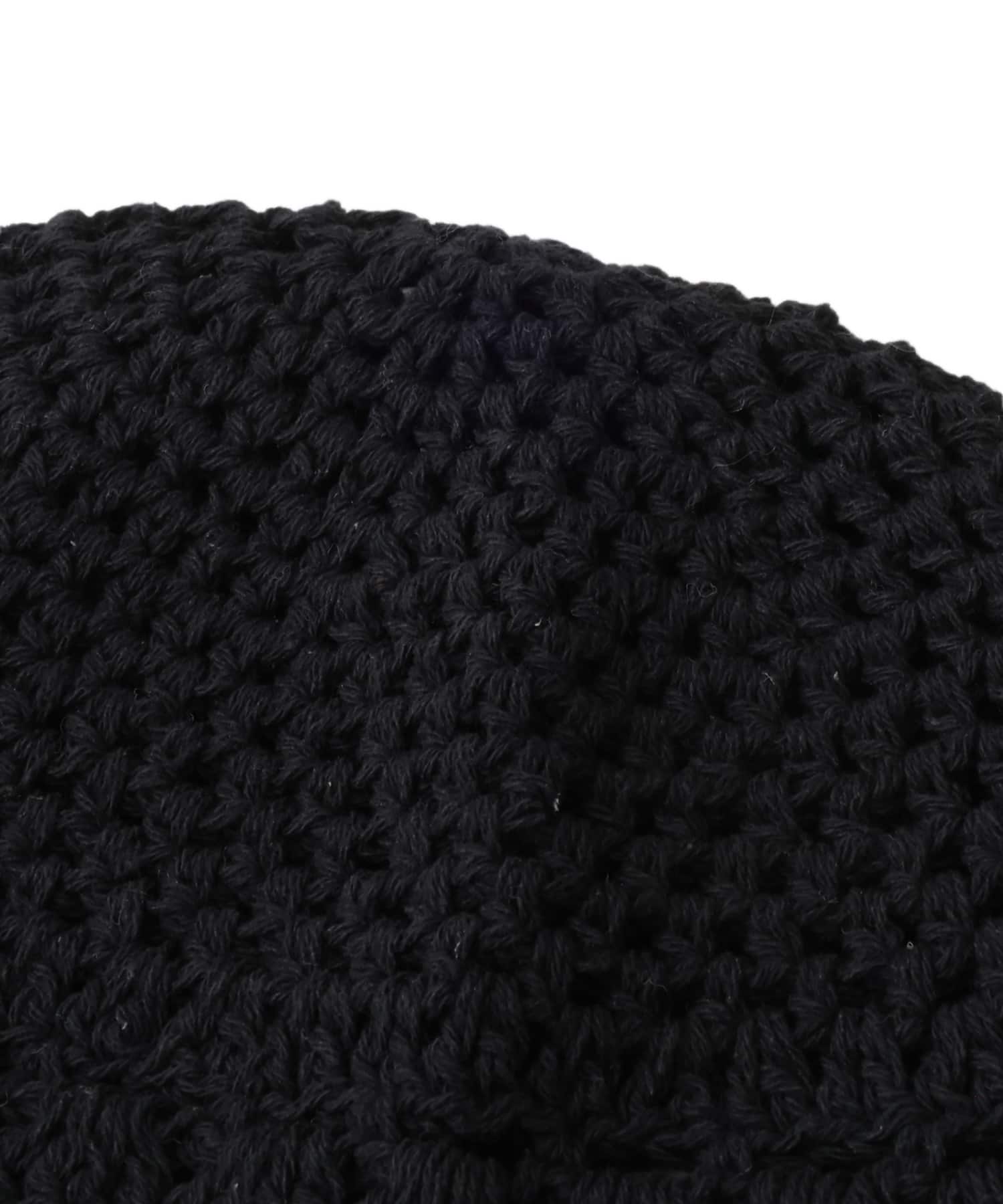 atmos pink Crochet Hat BLACKの画像