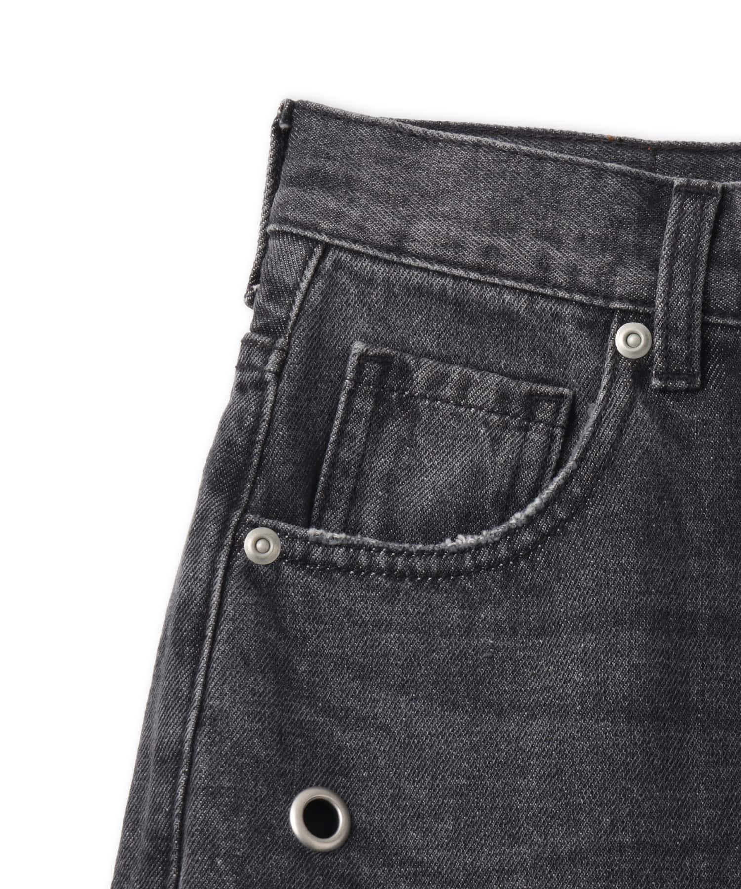 atmos pink Eyelet Denim Pants LIGHT BLACKの画像