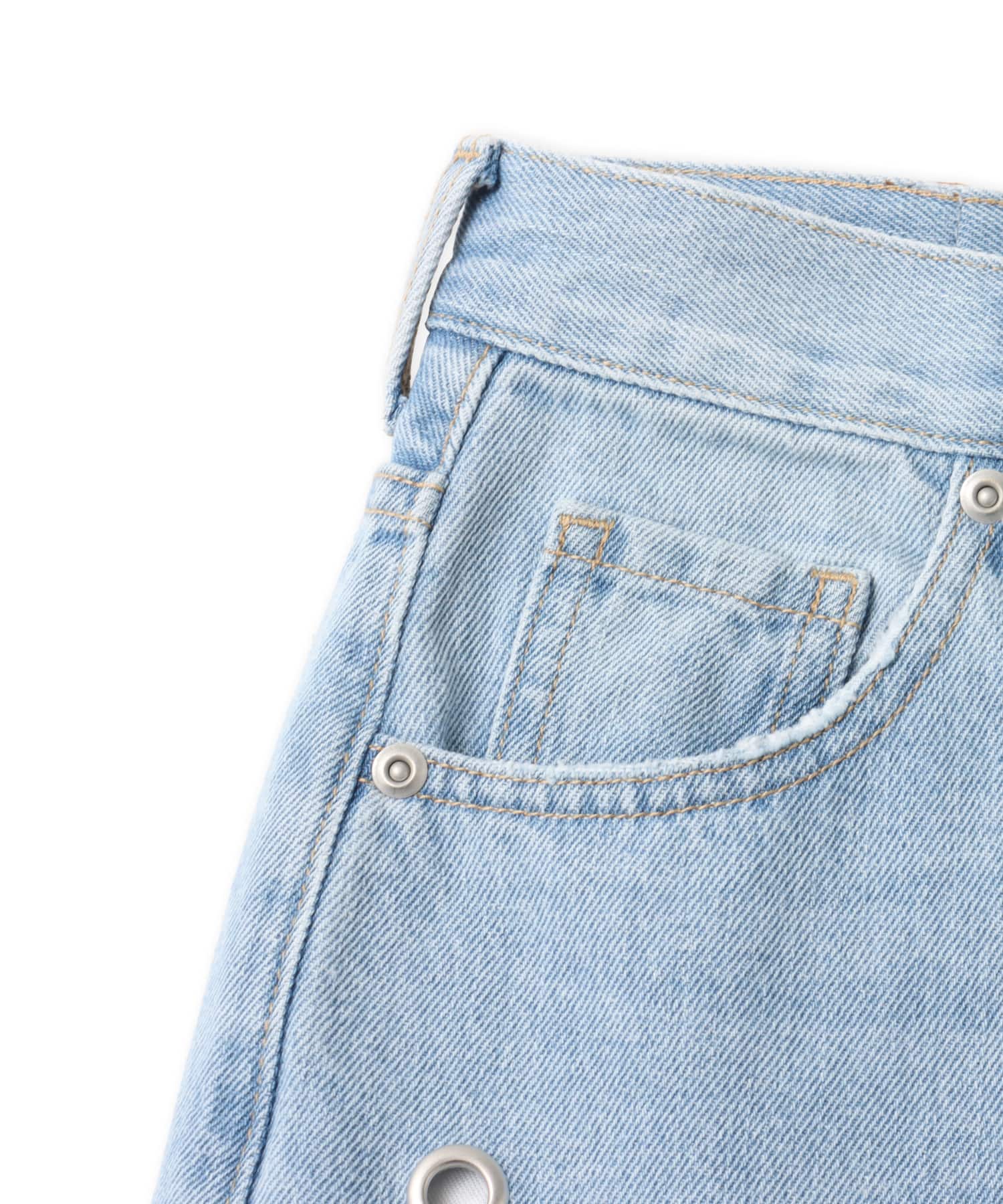 atmos pink Eyelet Denim Pants LIGHT BLUEの画像