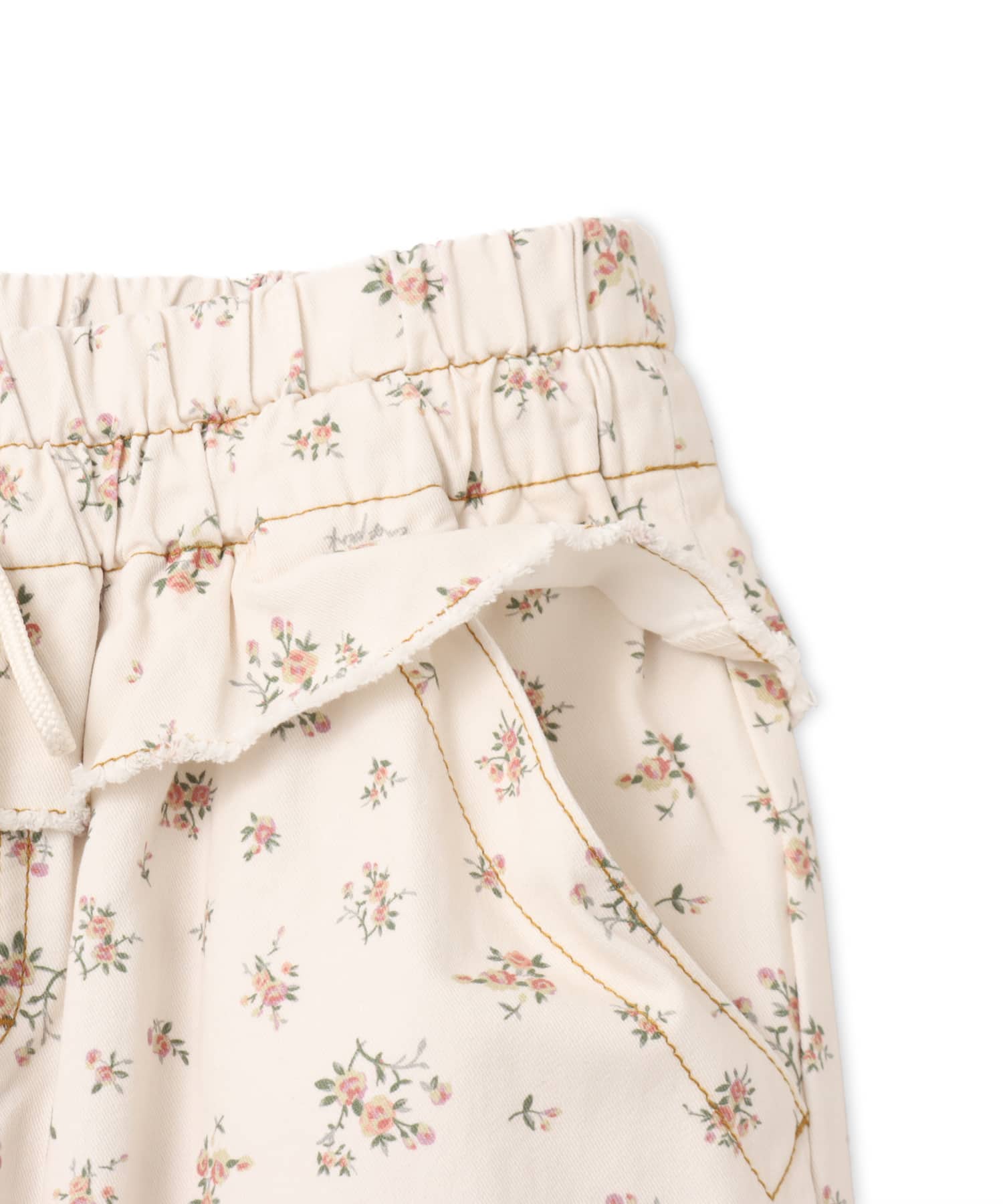 atmos pink Floral Double Knee Frill Pants WHITEの画像