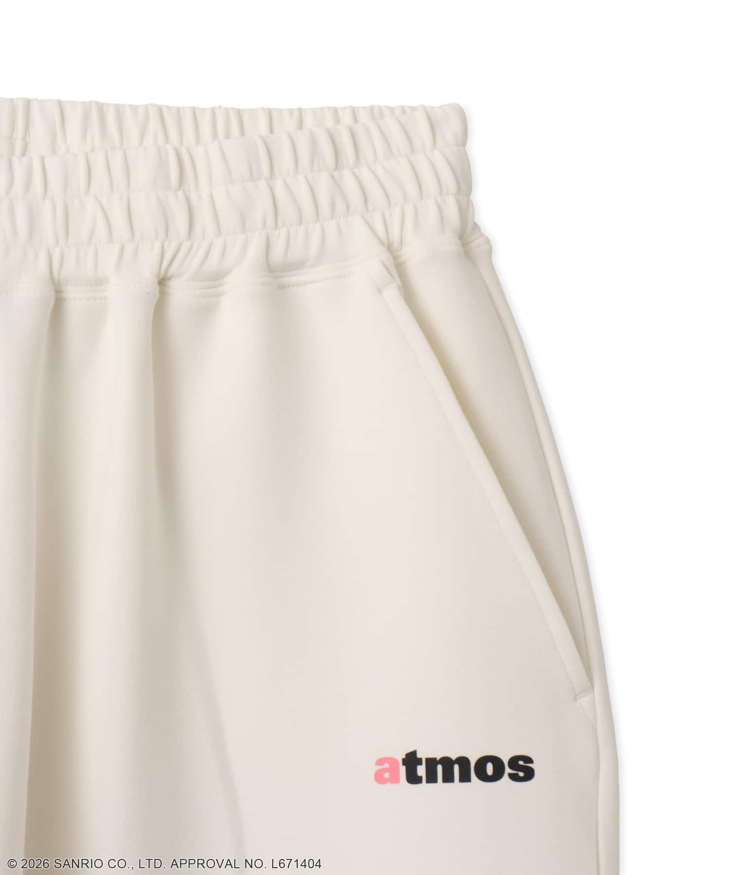 atmos pink x HELLO KITTY Sweat Pants WHITEの画像