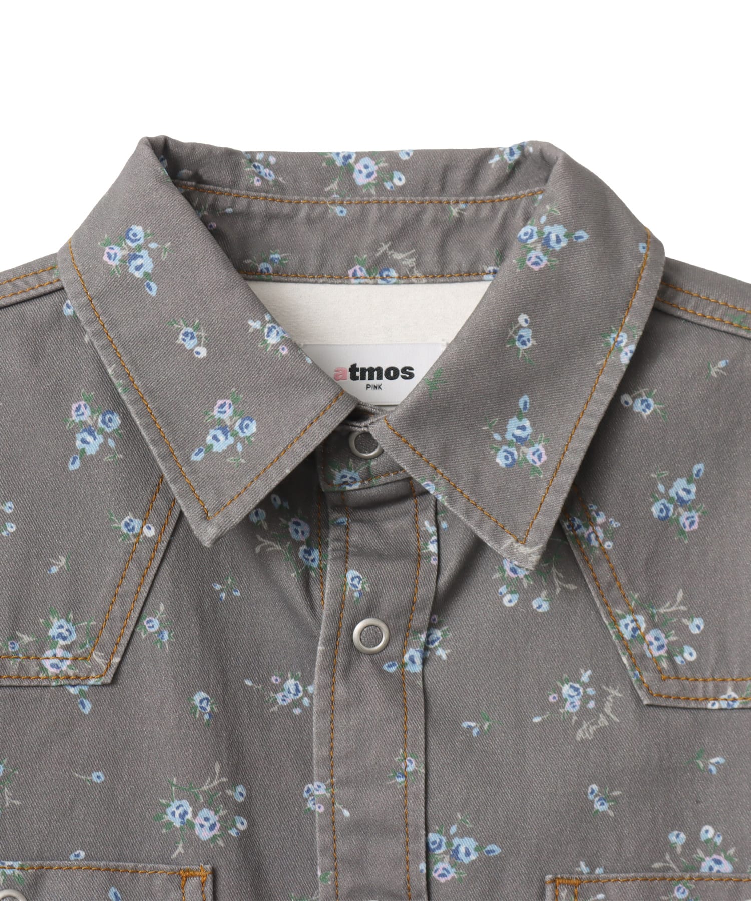 atmos pink Floral Work Shirt BLACKの画像