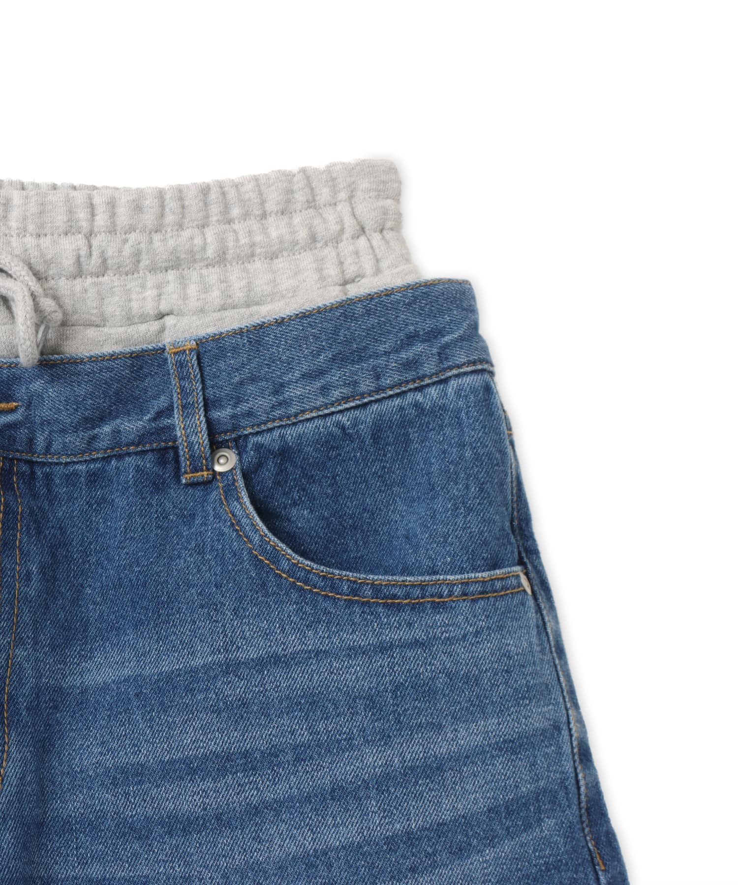 atmos pink Layered Denim Half Pants BLUEの画像