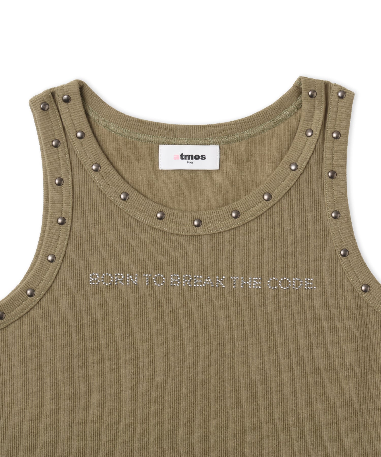 atmos pink Studs Tank Top KHAKIの画像