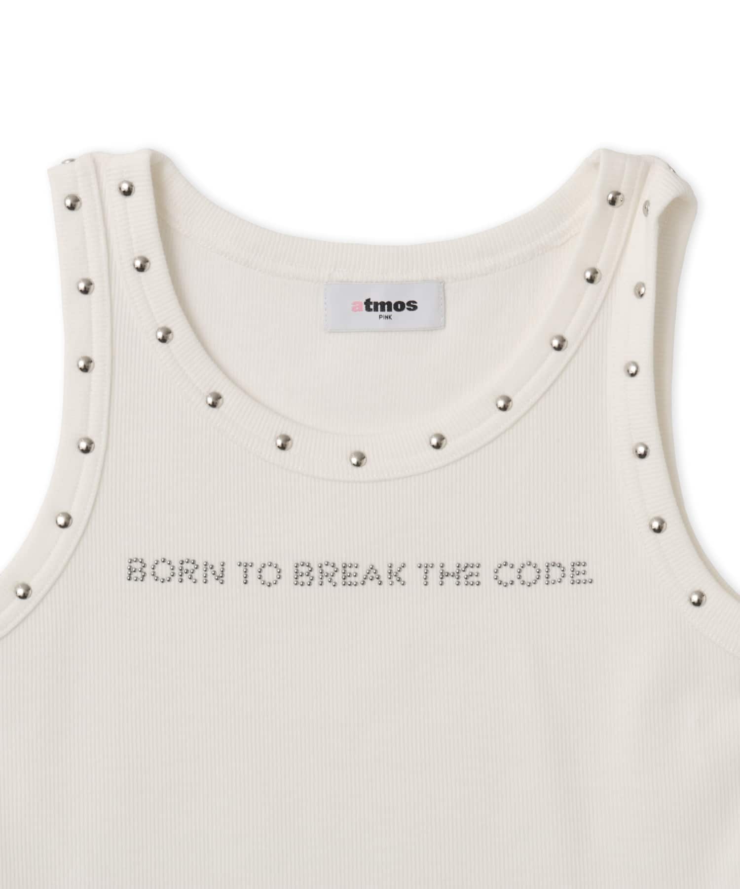 atmos pink Studs Tank Top WHITEの画像